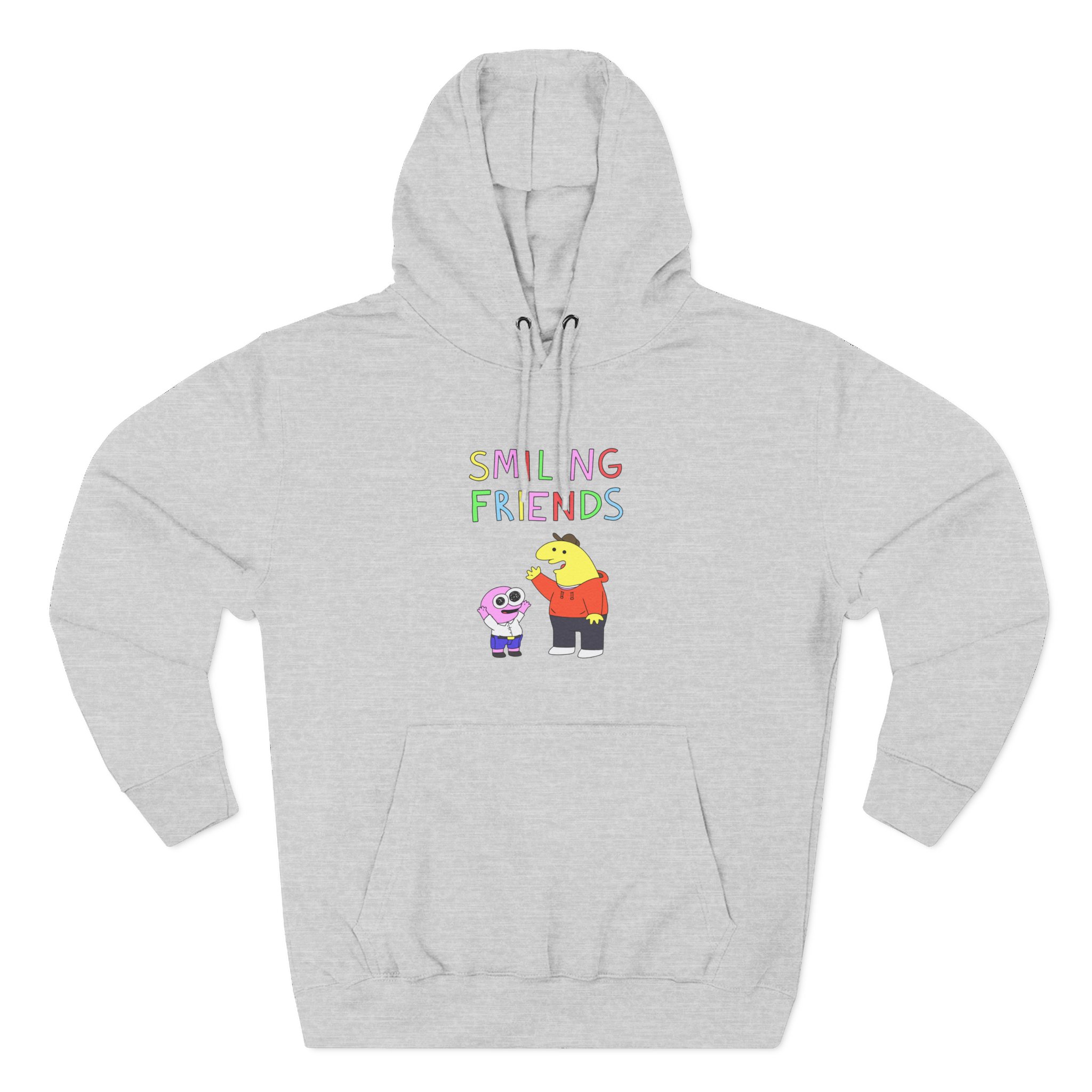 Smiling Friends Charlie Pim Allan Glep Three-panel Fleece Hoodie