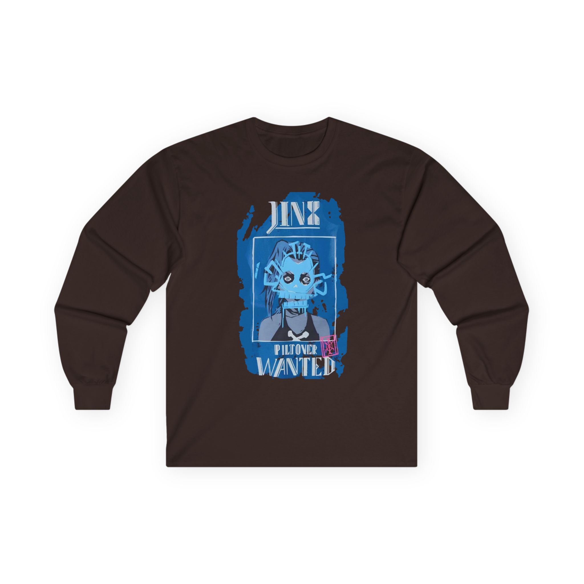 Jinx Arcane Wanted Poster Unisex Ultra Cotton Long Sleeve Tee