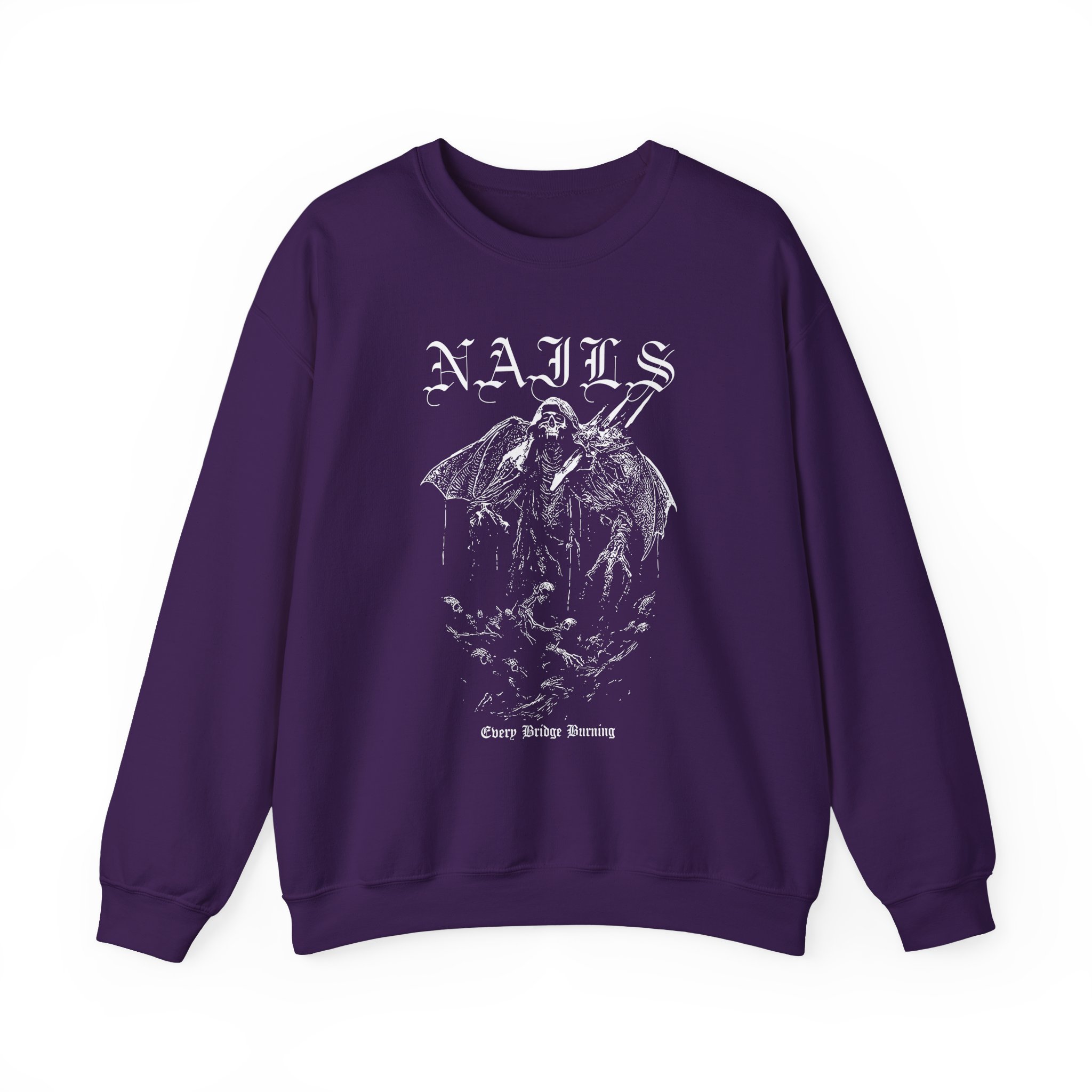 Nails Every Bridge Burning Unisex Heavy Blendâ„¢ Crewneck Sweatshirt