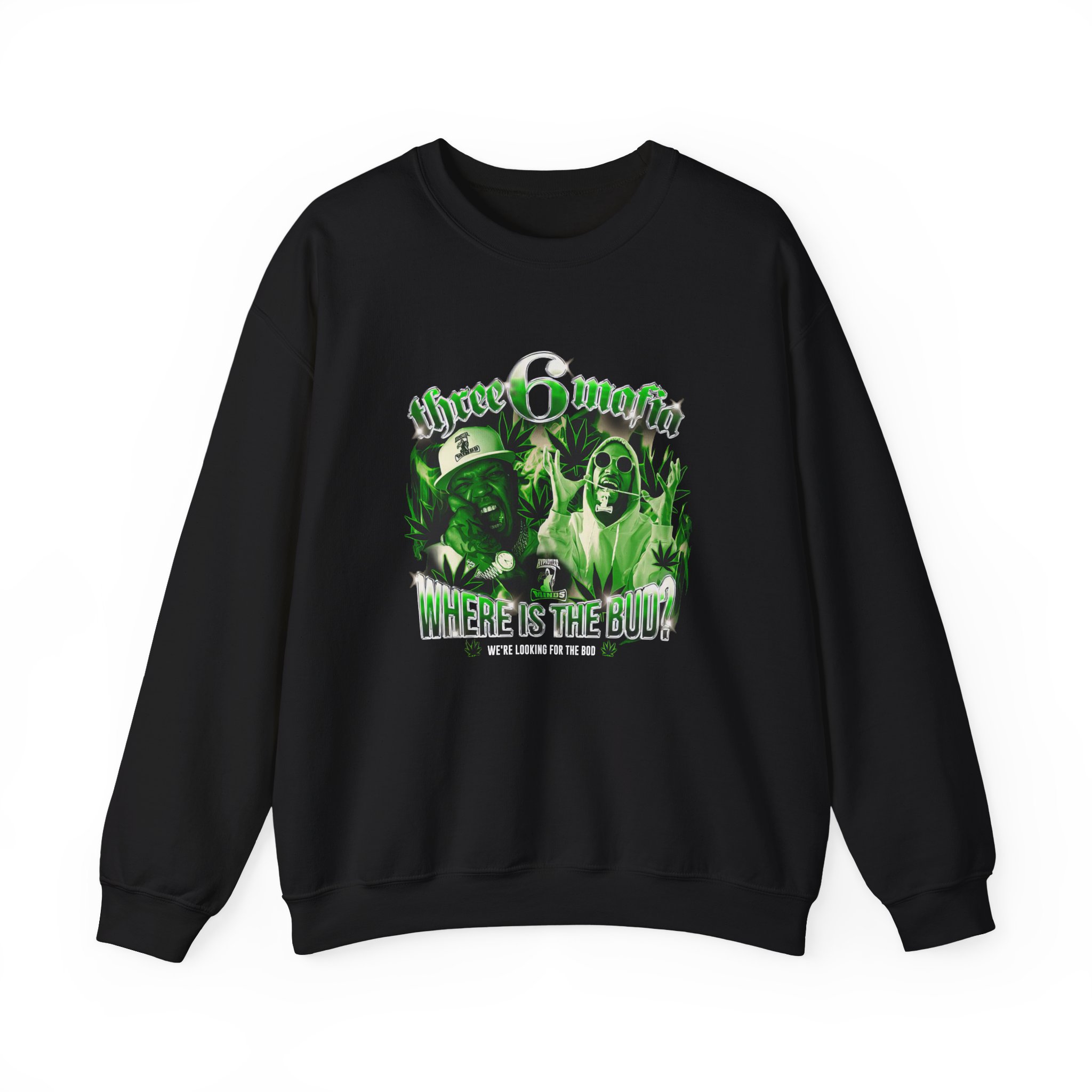 Three 6 Mafia Where is the Bud? Unisex Heavy Blendâ„¢ Crewneck Sweatshirt