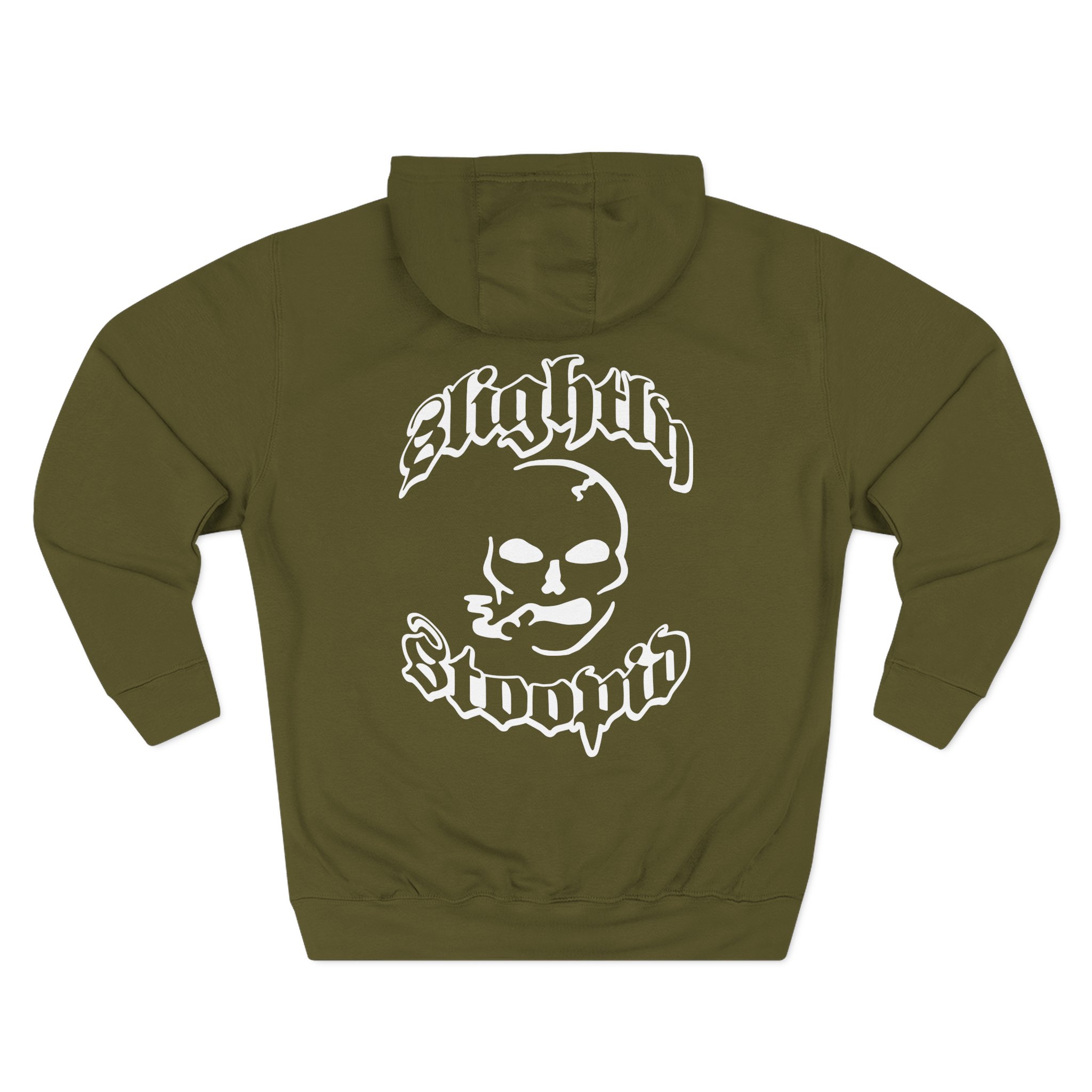 Slightly Stoopid Smoking Skull Three-Panel Fleece Hoodie