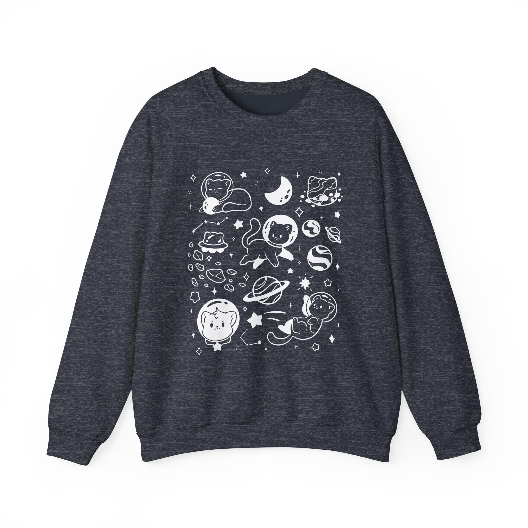 Shubble Space Cats Unisex Heavy Blendâ„¢ Crewneck Sweatshirt