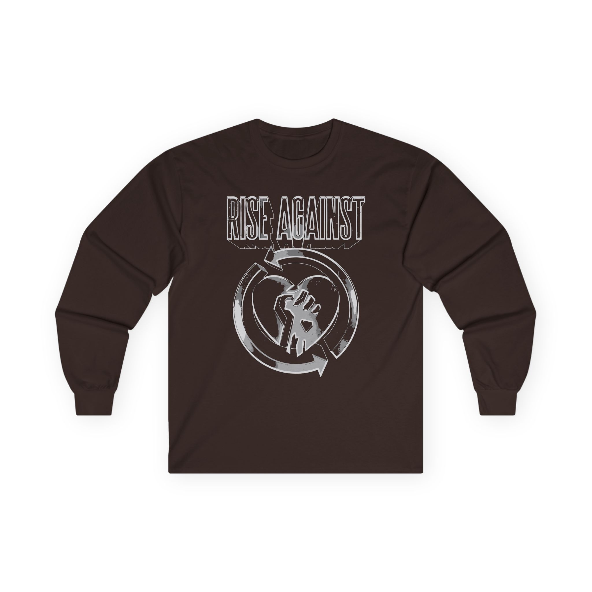 Rise Against Heartfist Logo 3d Unisex Ultra Cotton Long Sleeve Tee