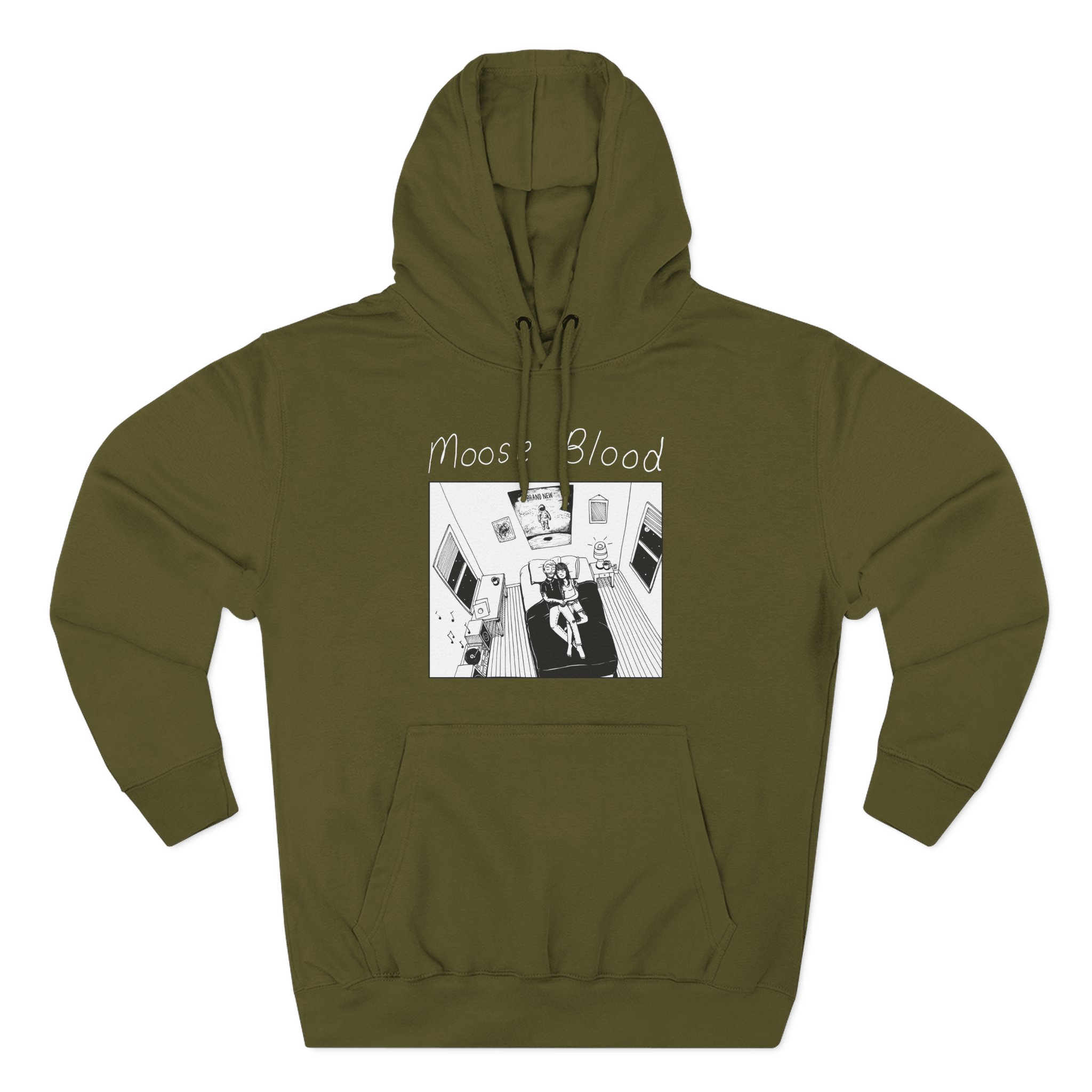 Moose Blood Band Three-Panel Fleece Hoodie