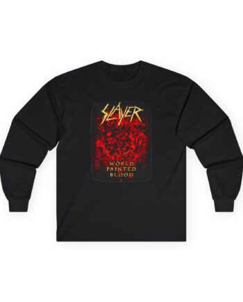Slayer World Painted Blood Skulls Unisex Ultra Cotton Long Sleeve Tee