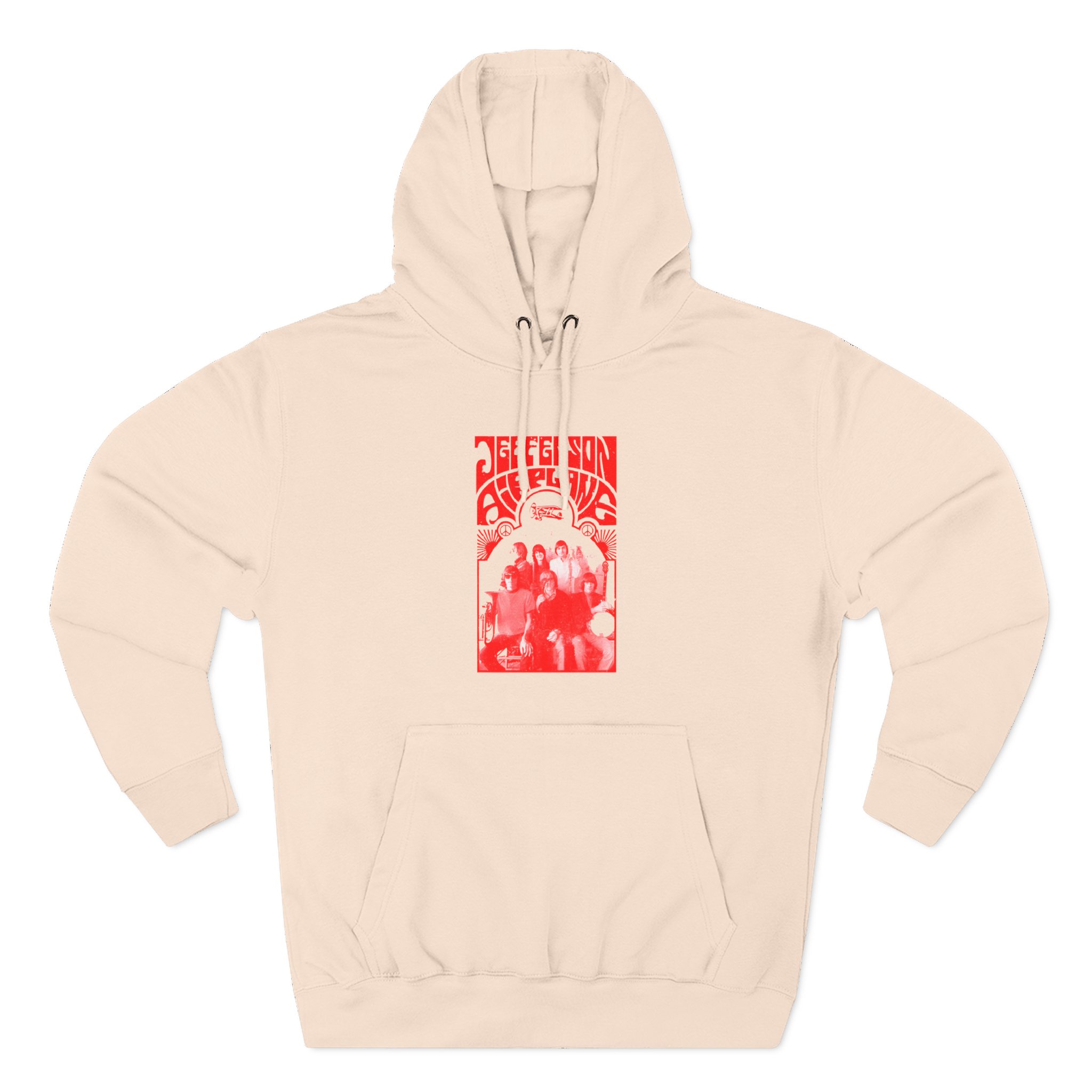 Jefferson Airplane Band Photo Three-Panel Fleece Hoodie