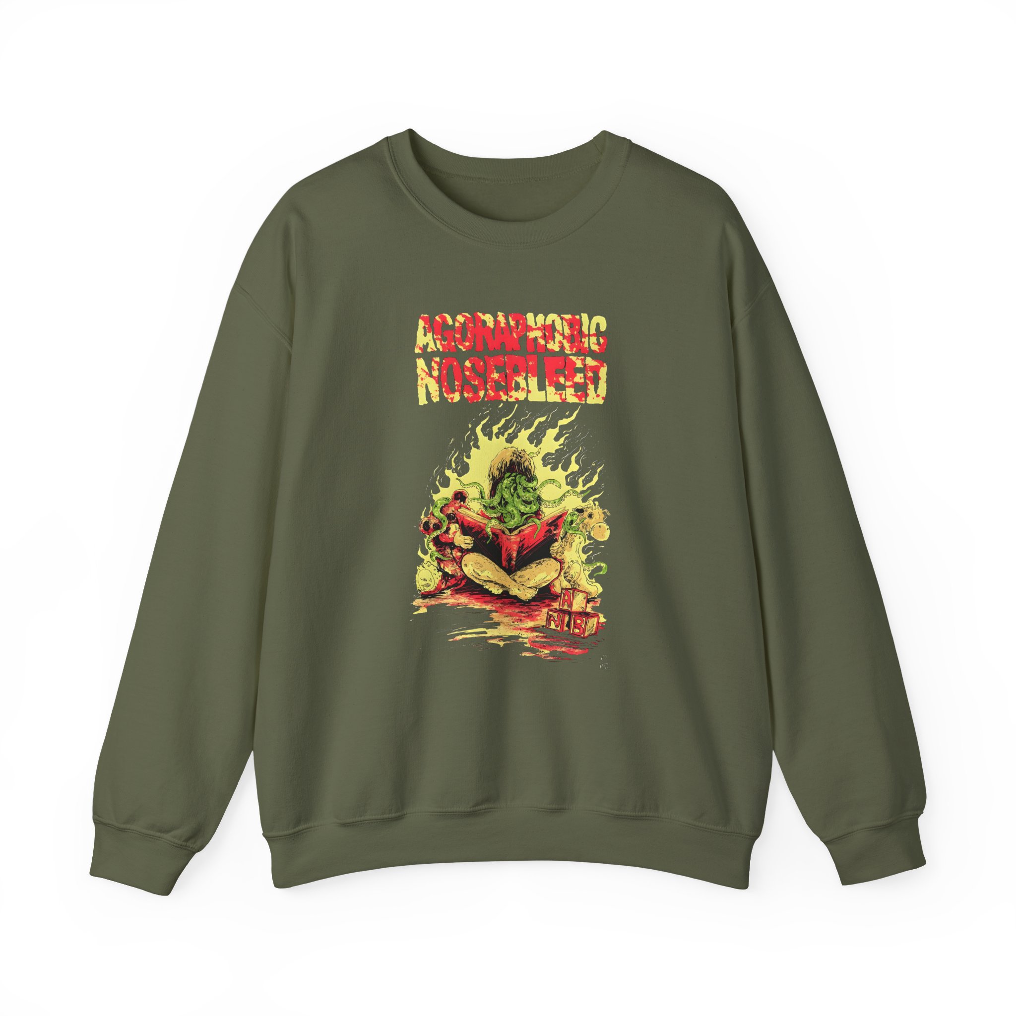 Agoraphobic Nosebleed Octo Book Unisex Heavy Blendâ„¢ Crewneck Sweatshirt
