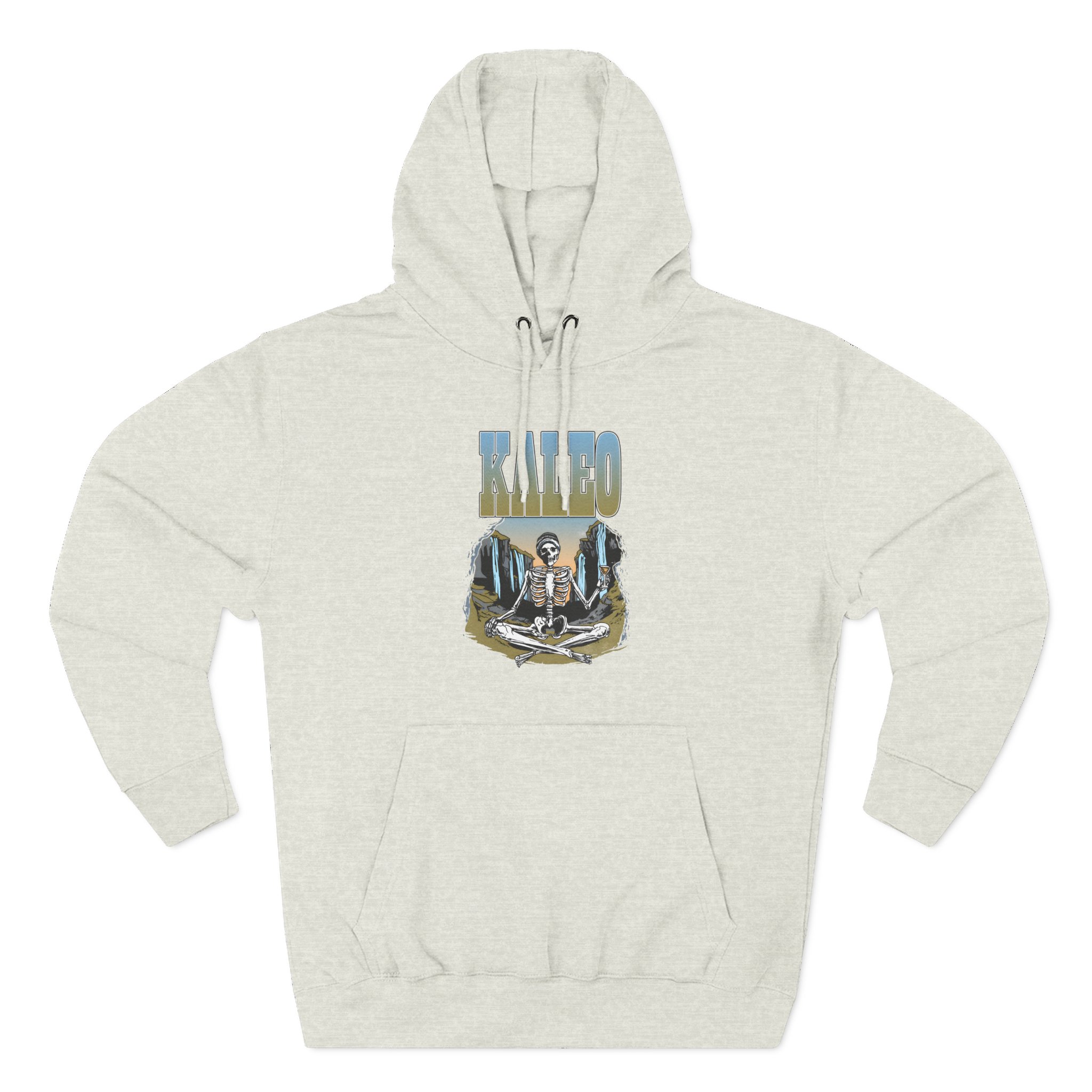 Kaleo Meditating Skeleton Three-Panel Fleece Hoodie