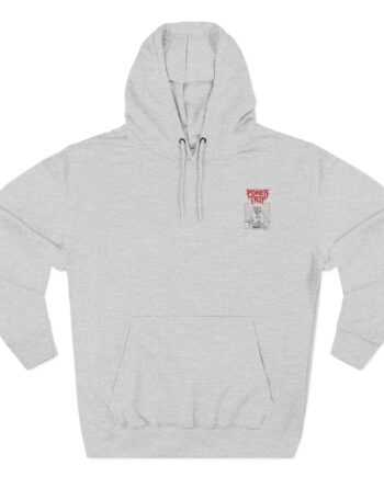 Power Trip Gas Mask Three-Panel Fleece Hoodie