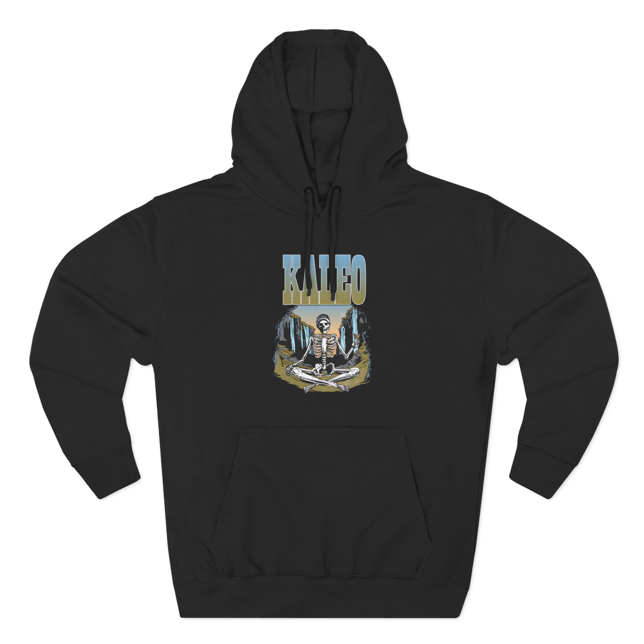 Kaleo Meditating Skeleton Three-Panel Fleece Hoodie