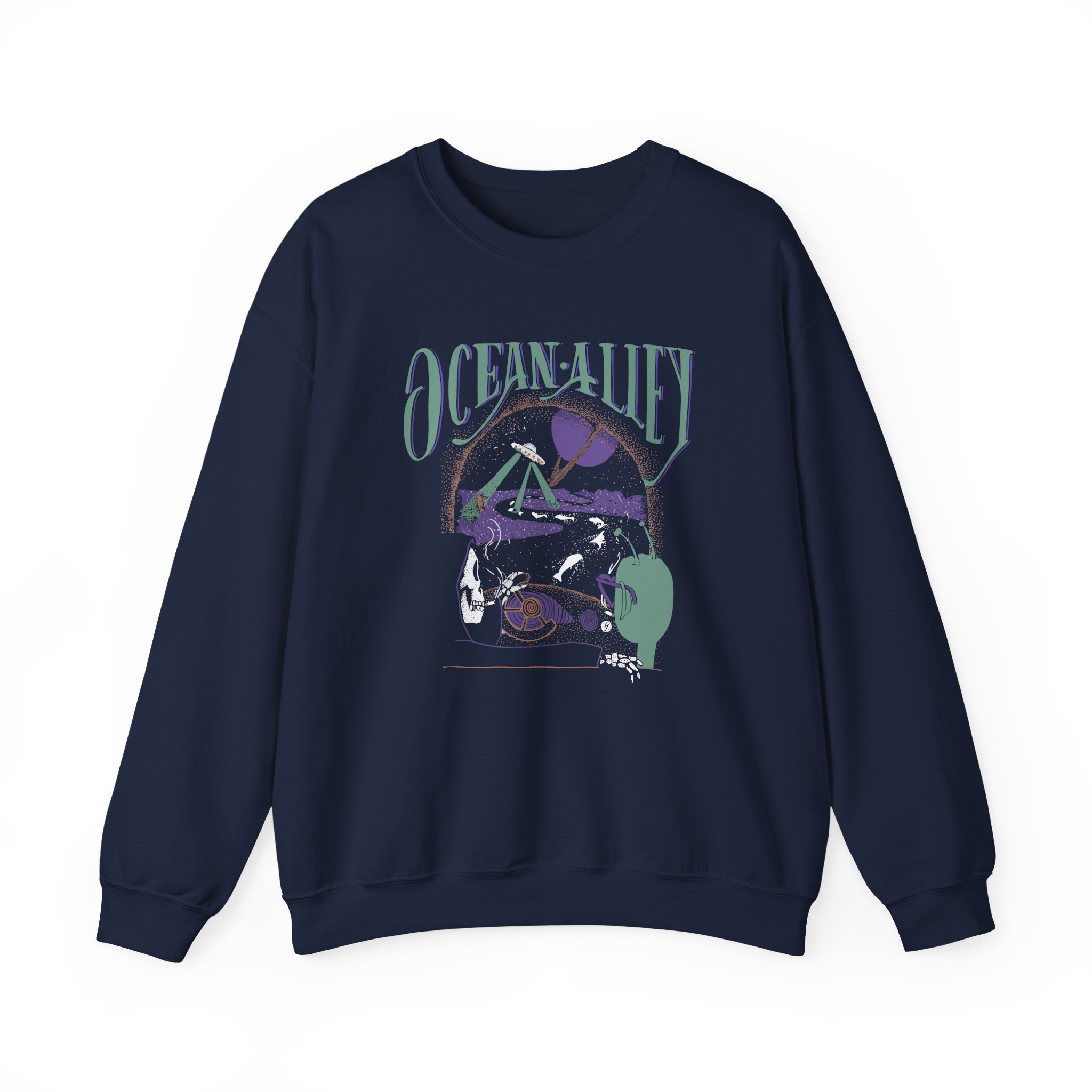 Ocean Alley Alien Unisex Heavy Blendâ„¢ Crewneck Sweatshirt