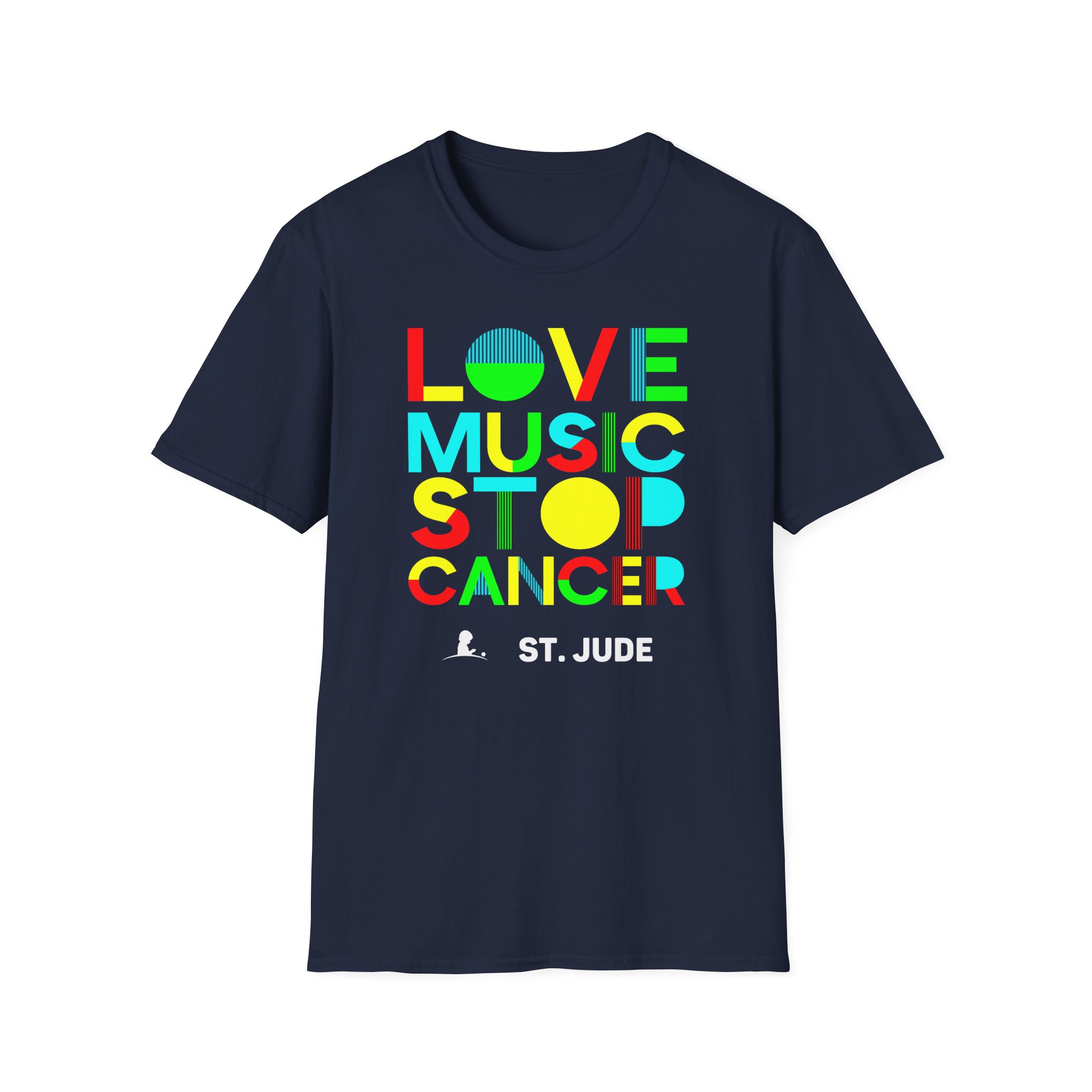 Liquid Stranger Love Music Stop Cancer Unisex Softstyle T-Shirt