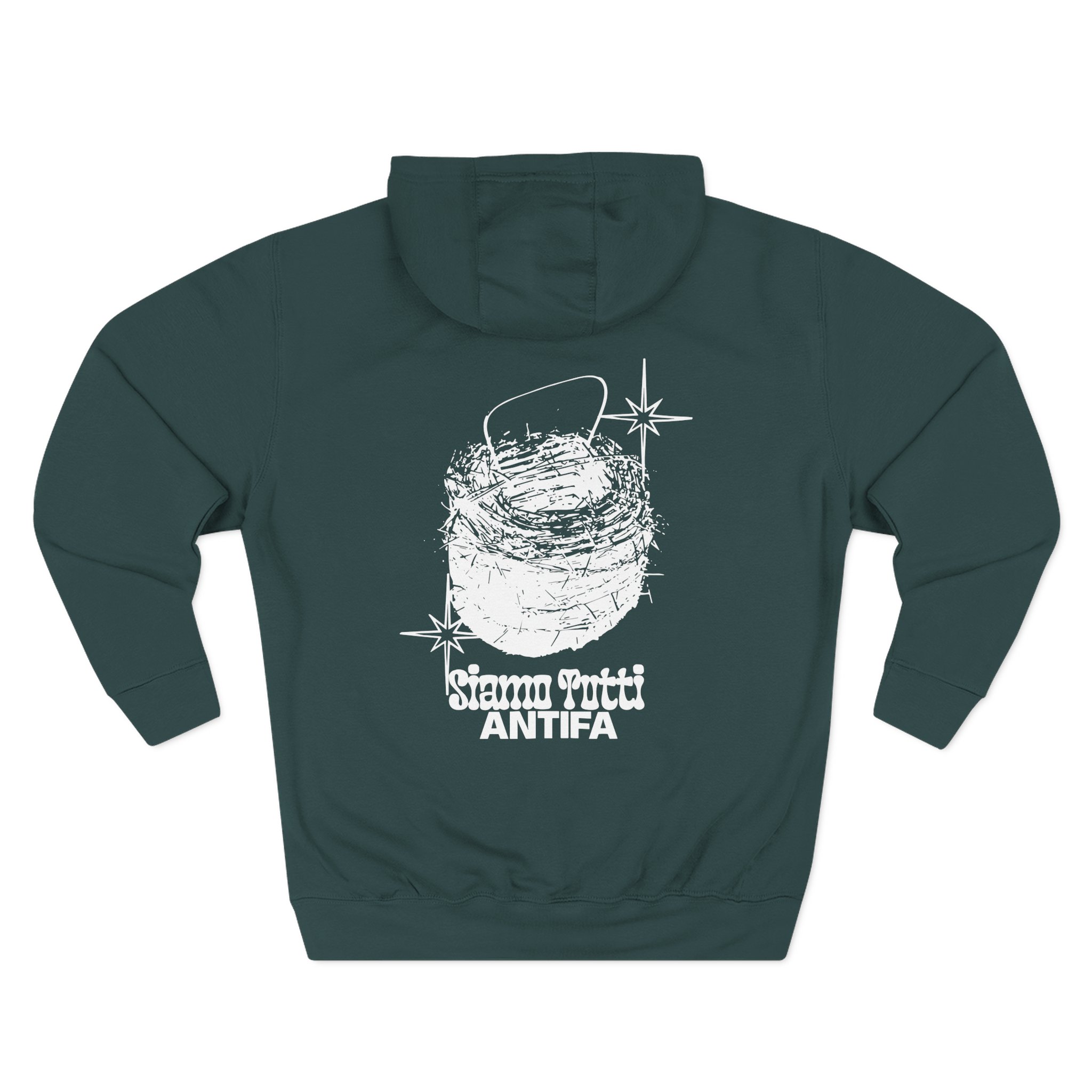 Disarstar Siamo Tutti Antifa Three-Panel Fleece Hoodie