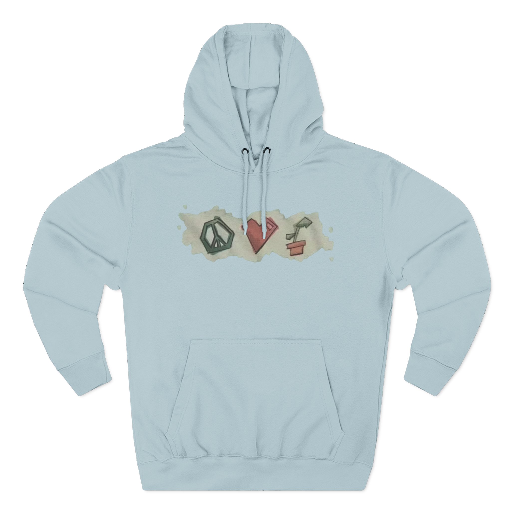 Mumbo Jumbo Peace, Love and Plants Three-Panel Fleece Hoodie