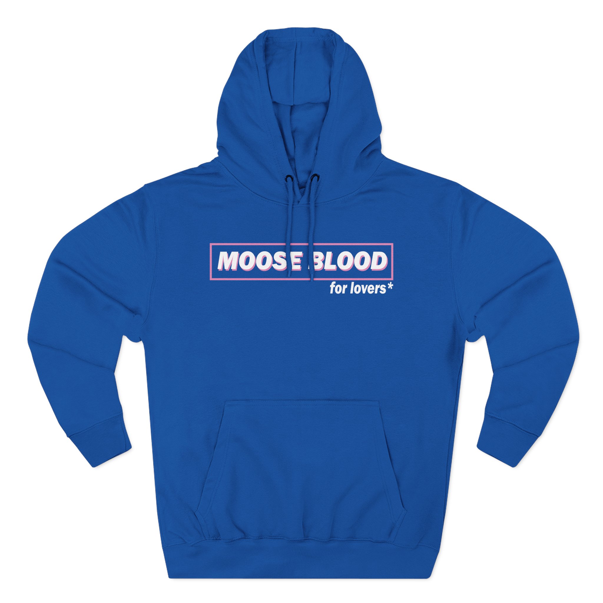 Moose Blood for Lovers Three-Panel Fleece Hoodie