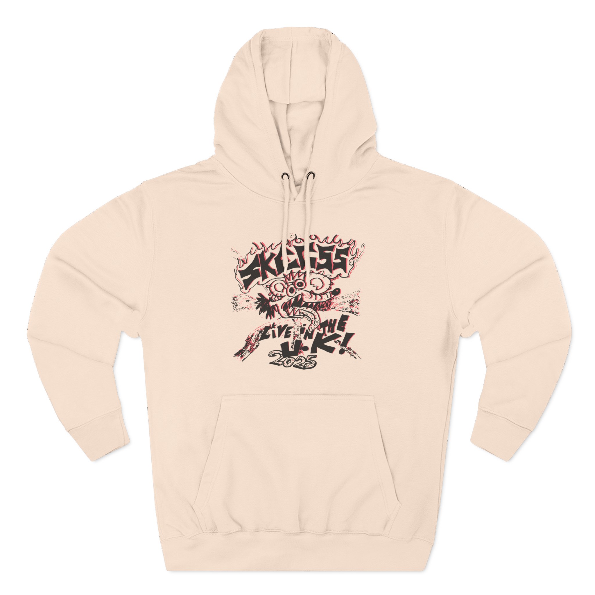 Skegss Live in the Uk 2025 Three-Panel Fleece Hoodie