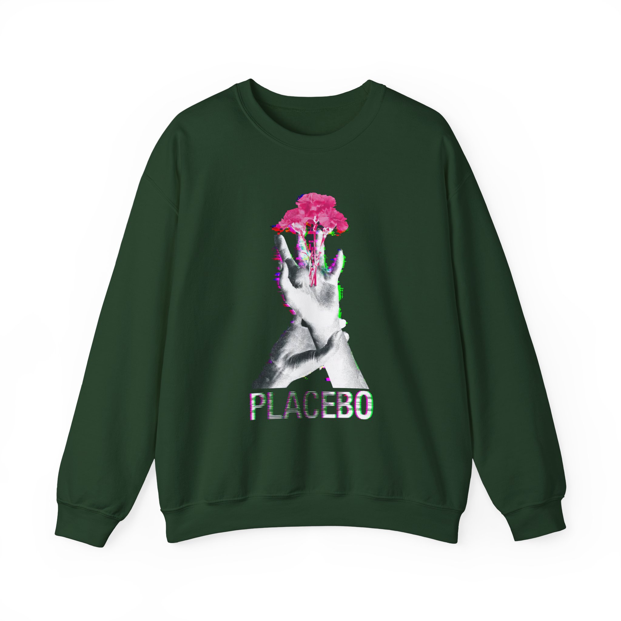 Placebo Flower Hand Unisex Heavy Blendâ„¢ Crewneck Sweatshirt