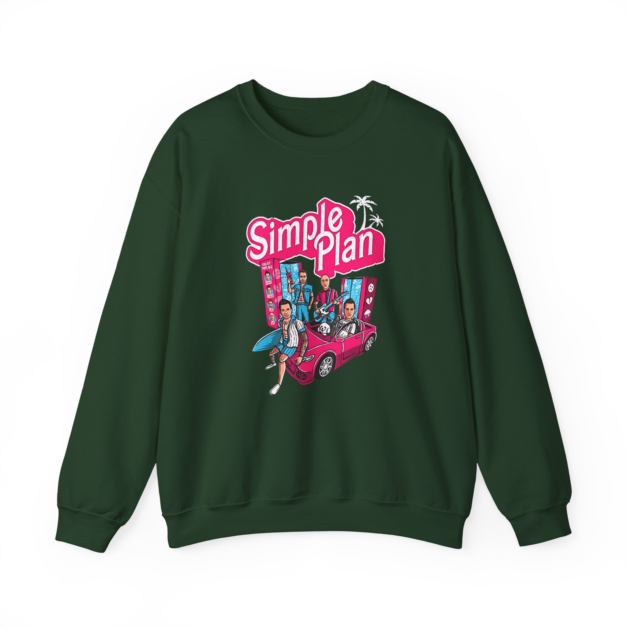 Simple Plan Dolls and Car Unisex Heavy Blendâ„¢ Crewneck Sweatshirt