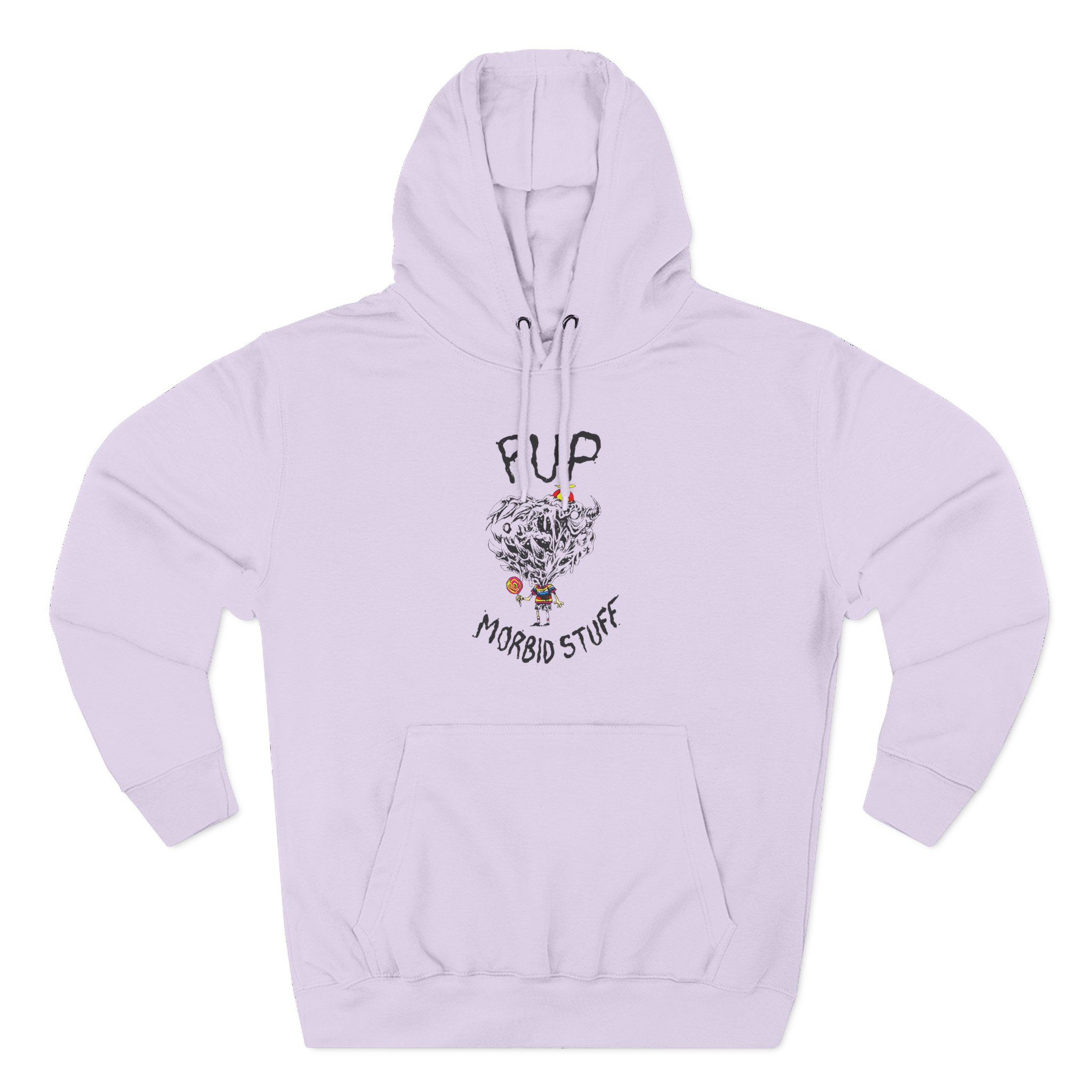Pup Morbid Stuff Lollipop Three-Panel Fleece Hoodie