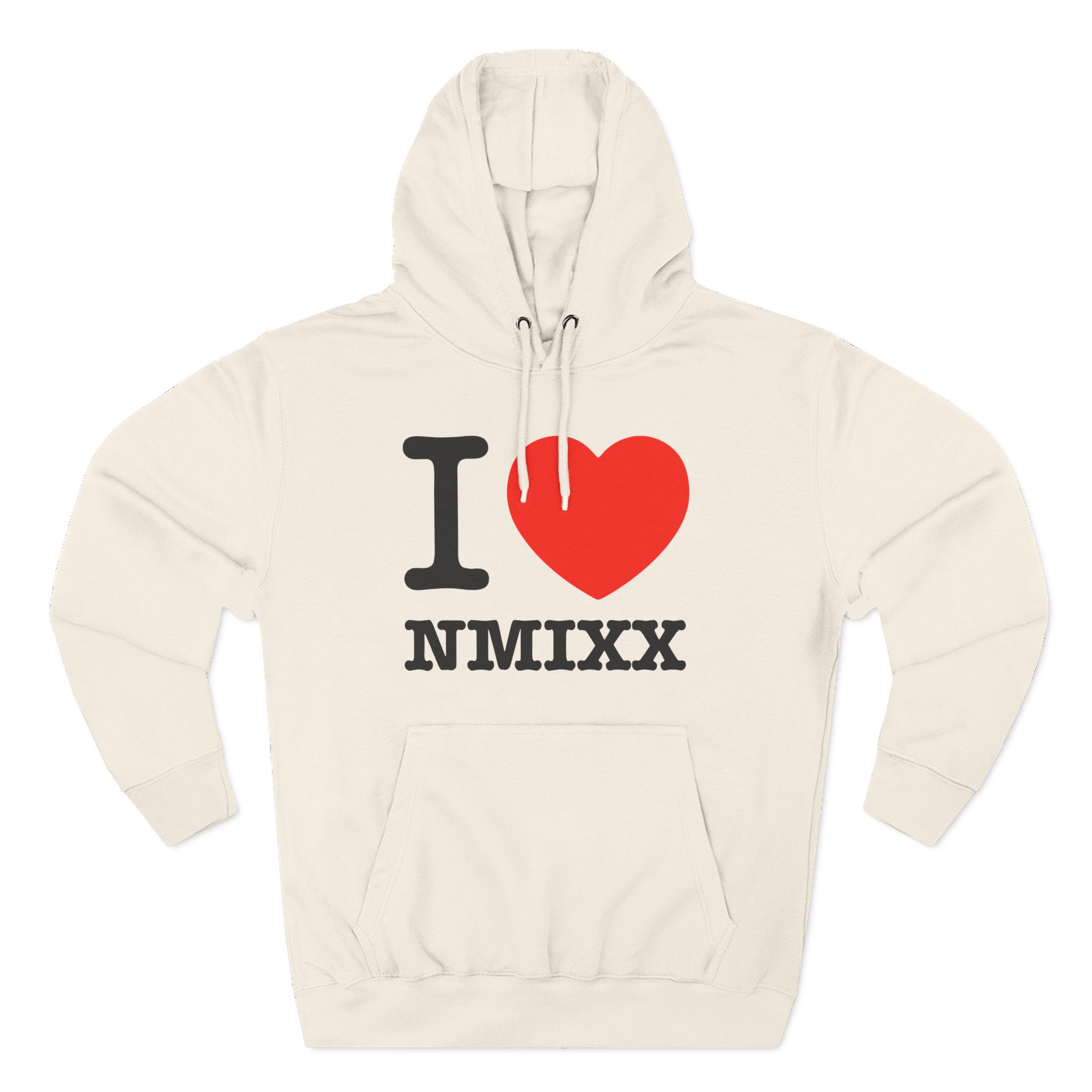 I Love Nmixx Three-Panel Fleece Hoodie