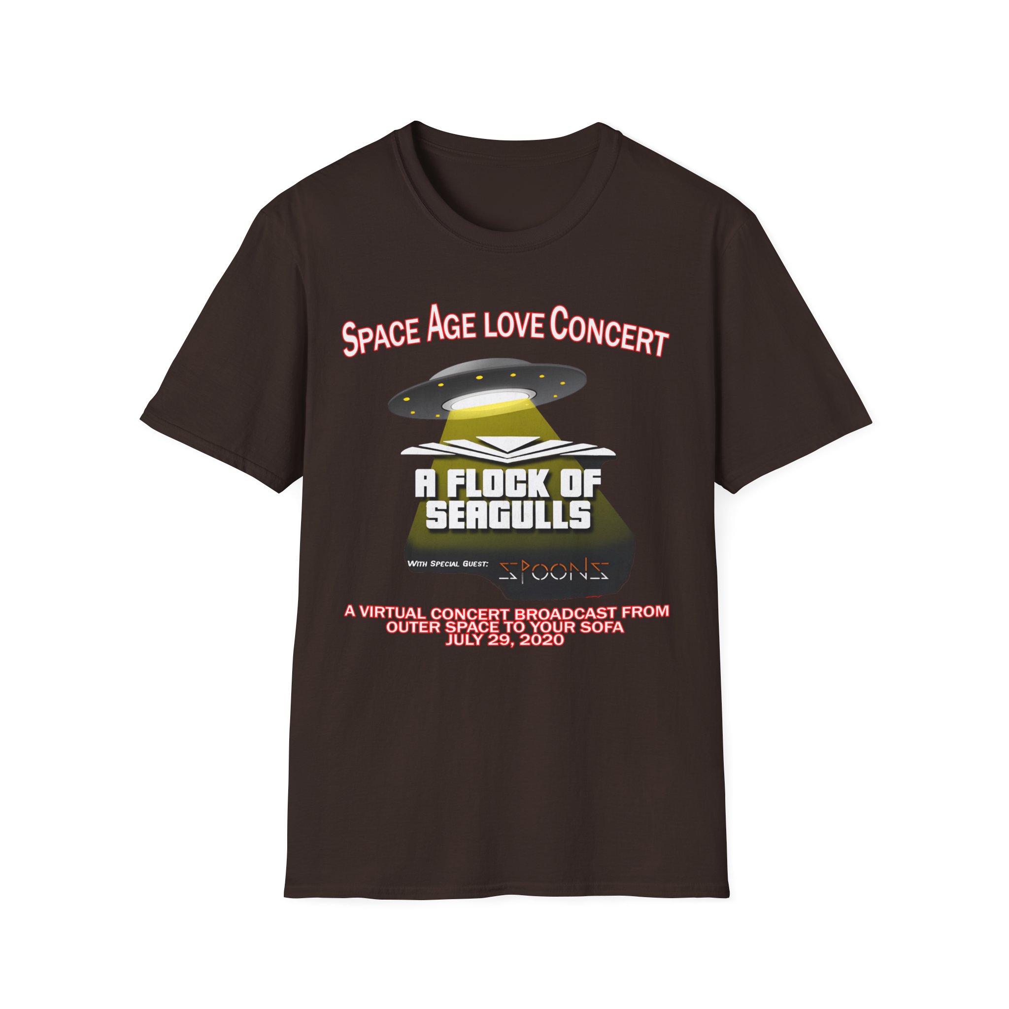 A Flock of Seagulls Space Age Love Concert Unisex Softstyle T-Shirt