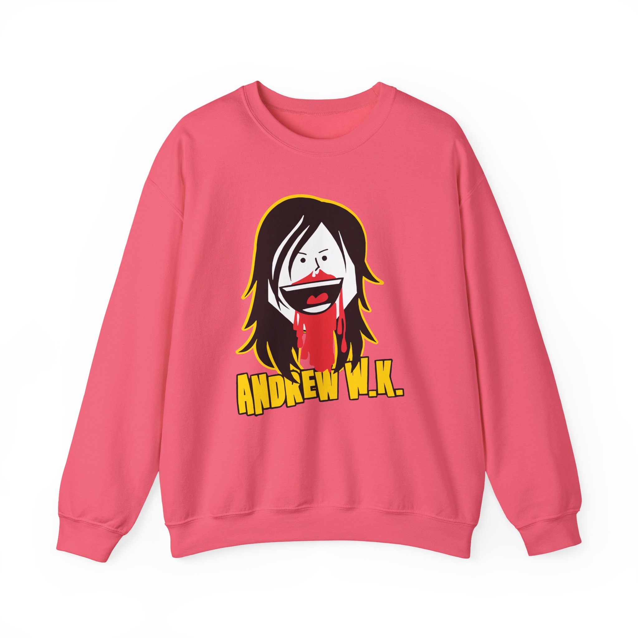 Andrew Wk Cartoon Bloody Nose Unisex Heavy Blendâ„¢ Crewneck Sweatshirt