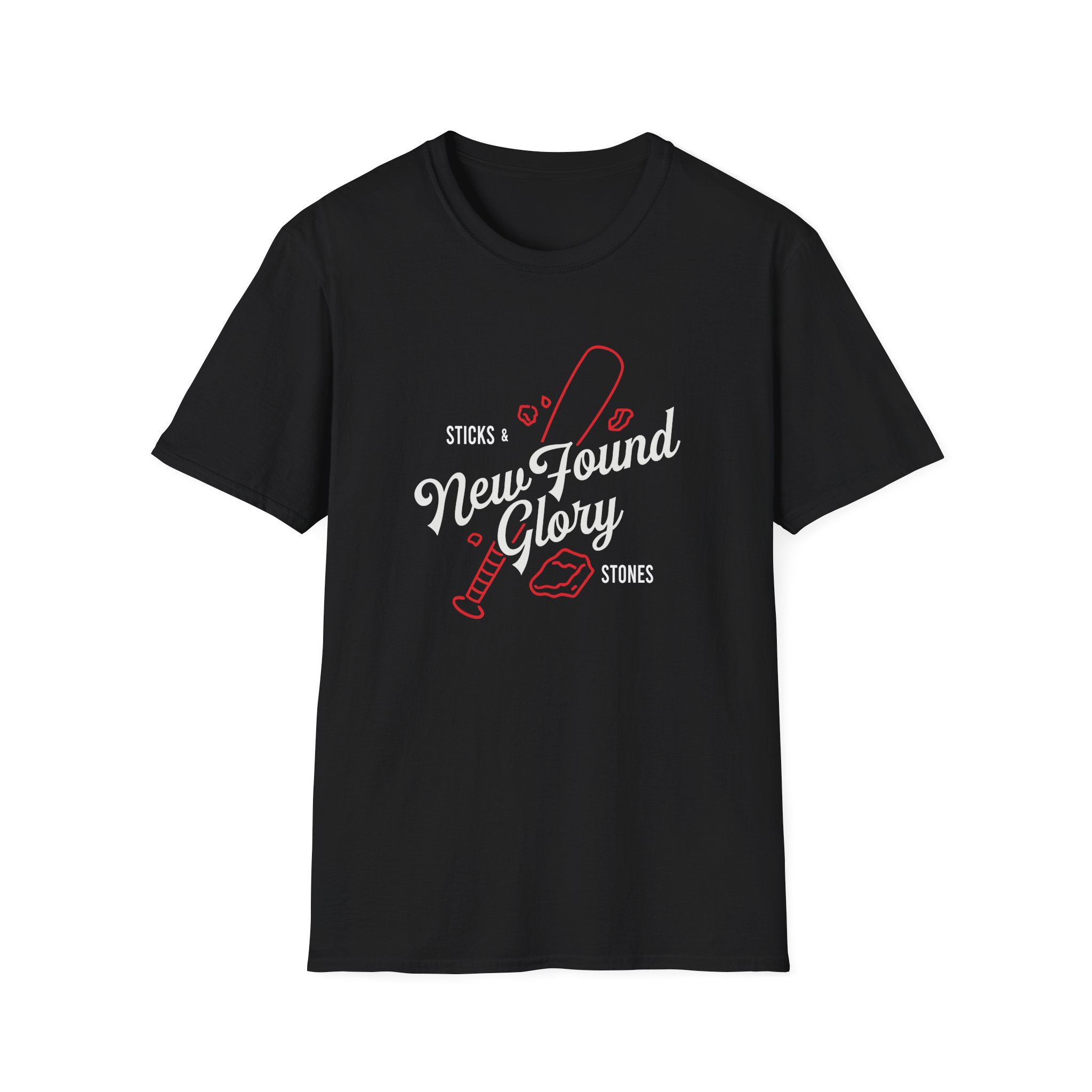 New Found Glory Sticks and Stones Baseball Unisex Softstyle T-Shirt