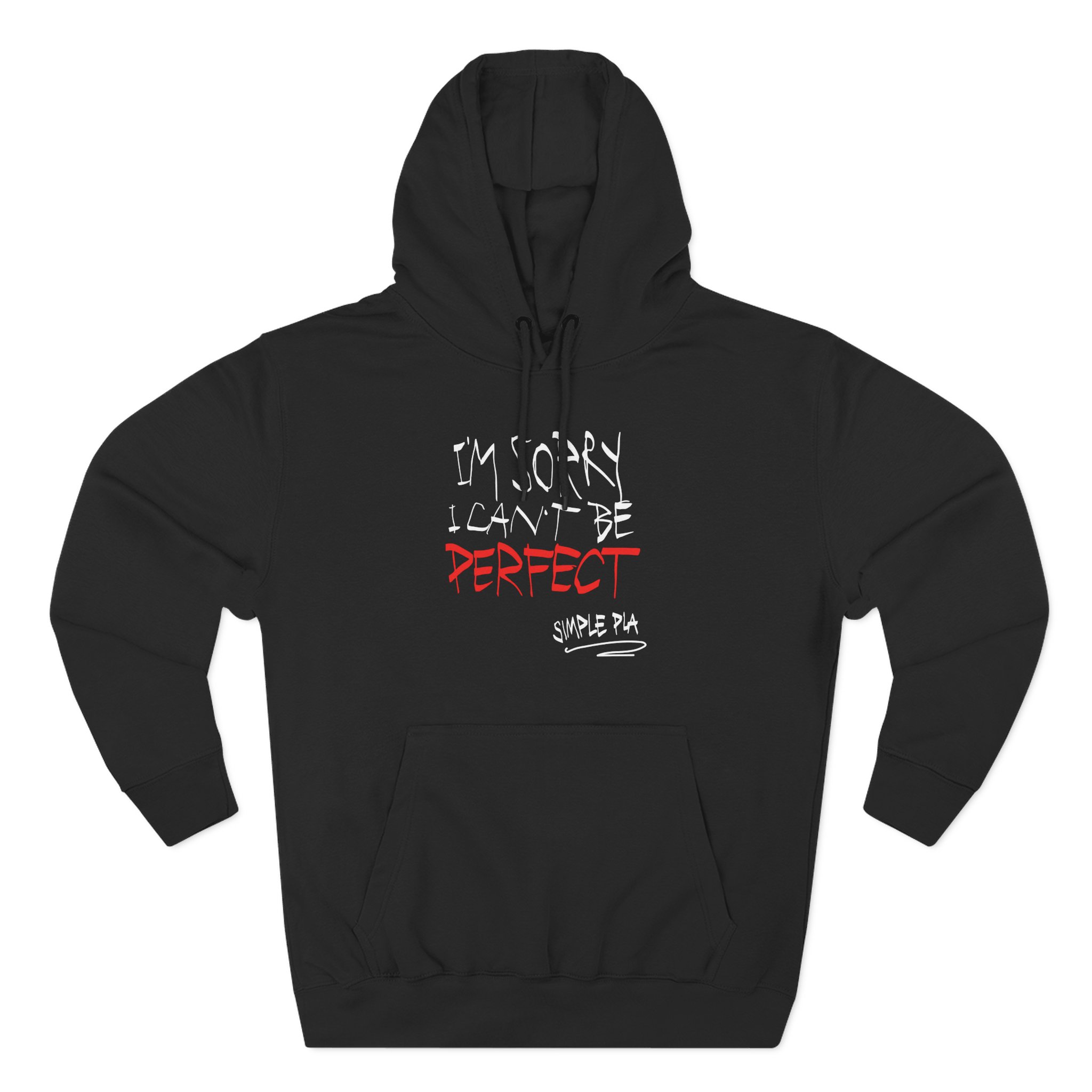 Simple Plan I'm Sorry I Can't Be Perfect Three-Panel Fleece Hoodie