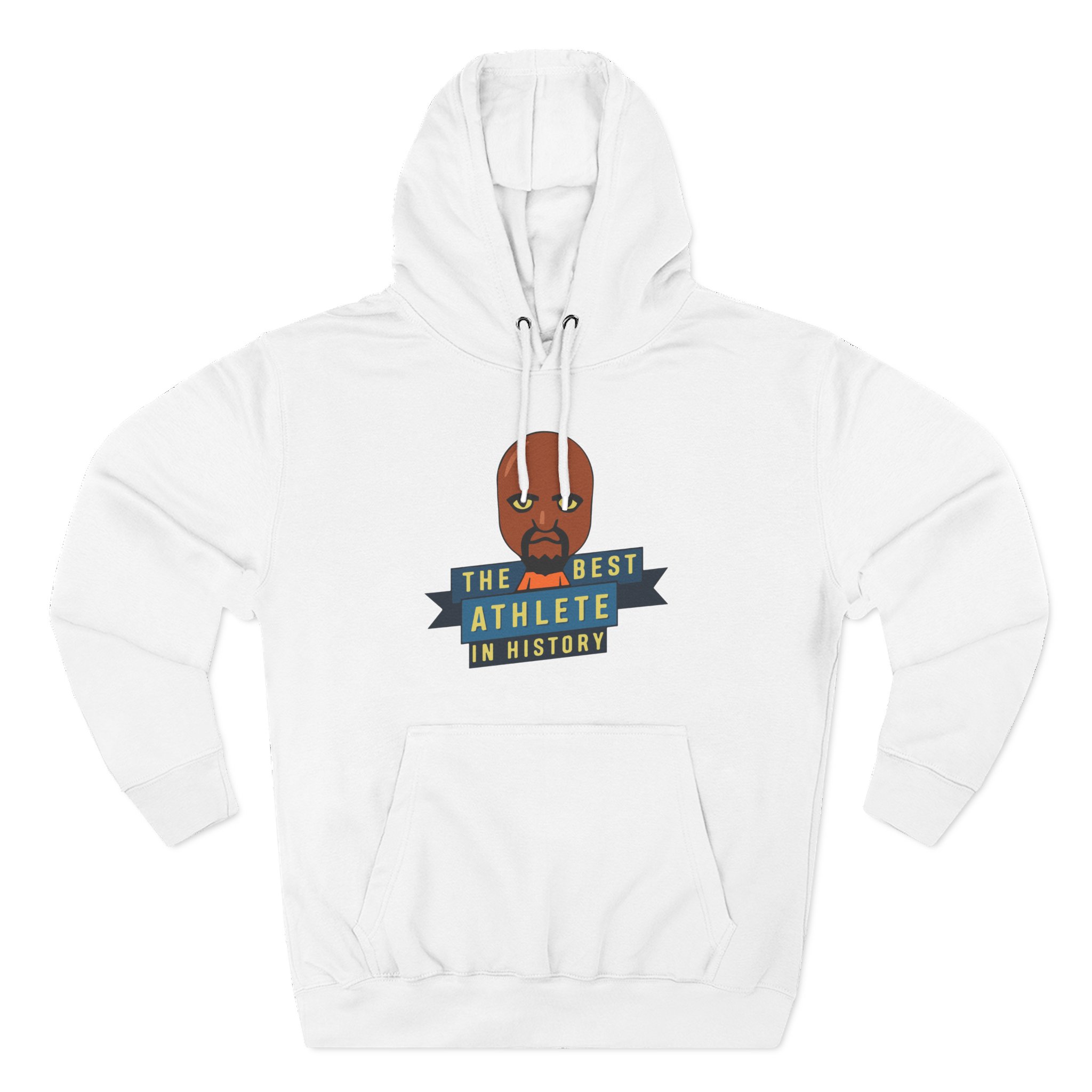Poofesure the best athlete in history Three-Panel Fleece Hoodie