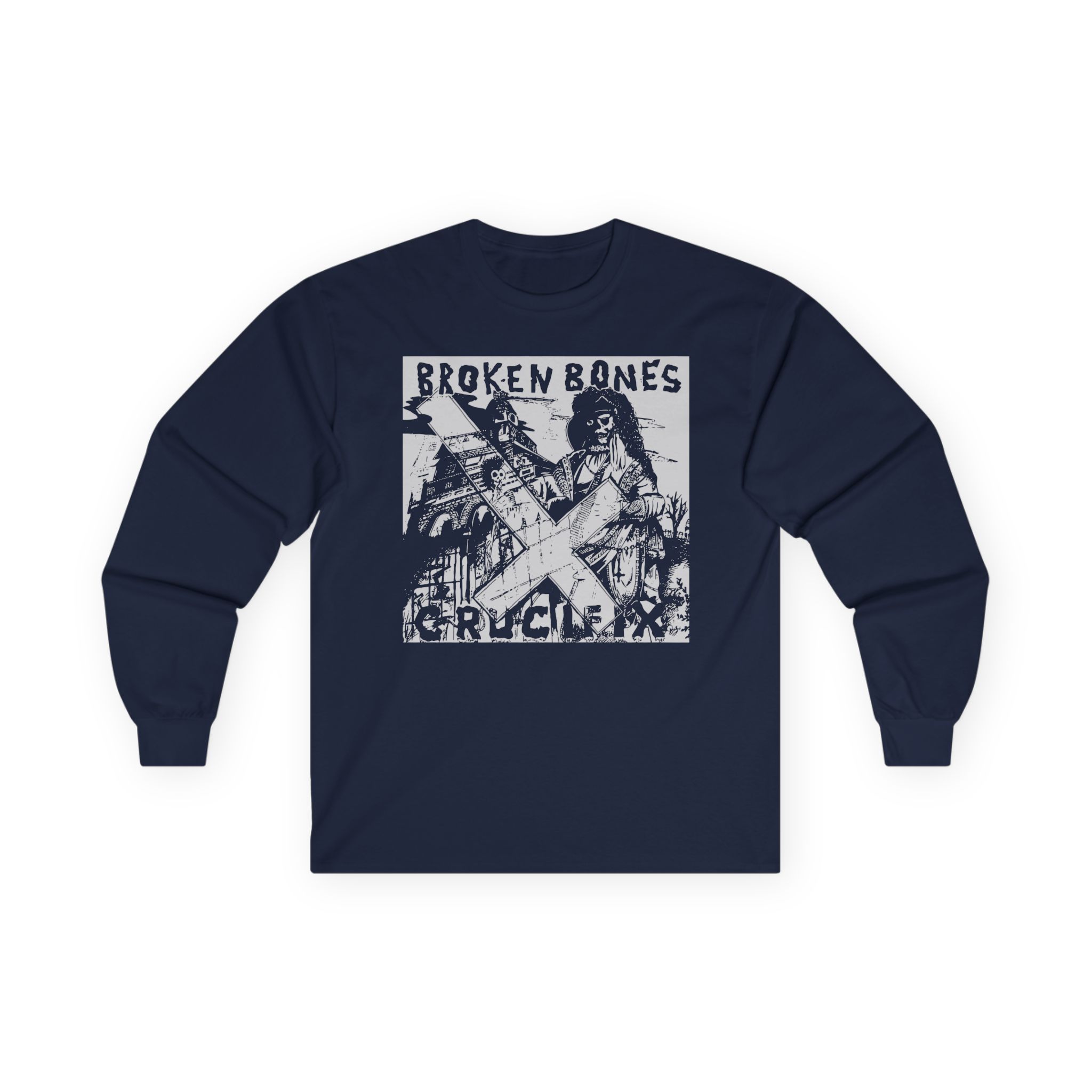 Broken Bones Crucifix Unisex Ultra Cotton Long Sleeve Tee