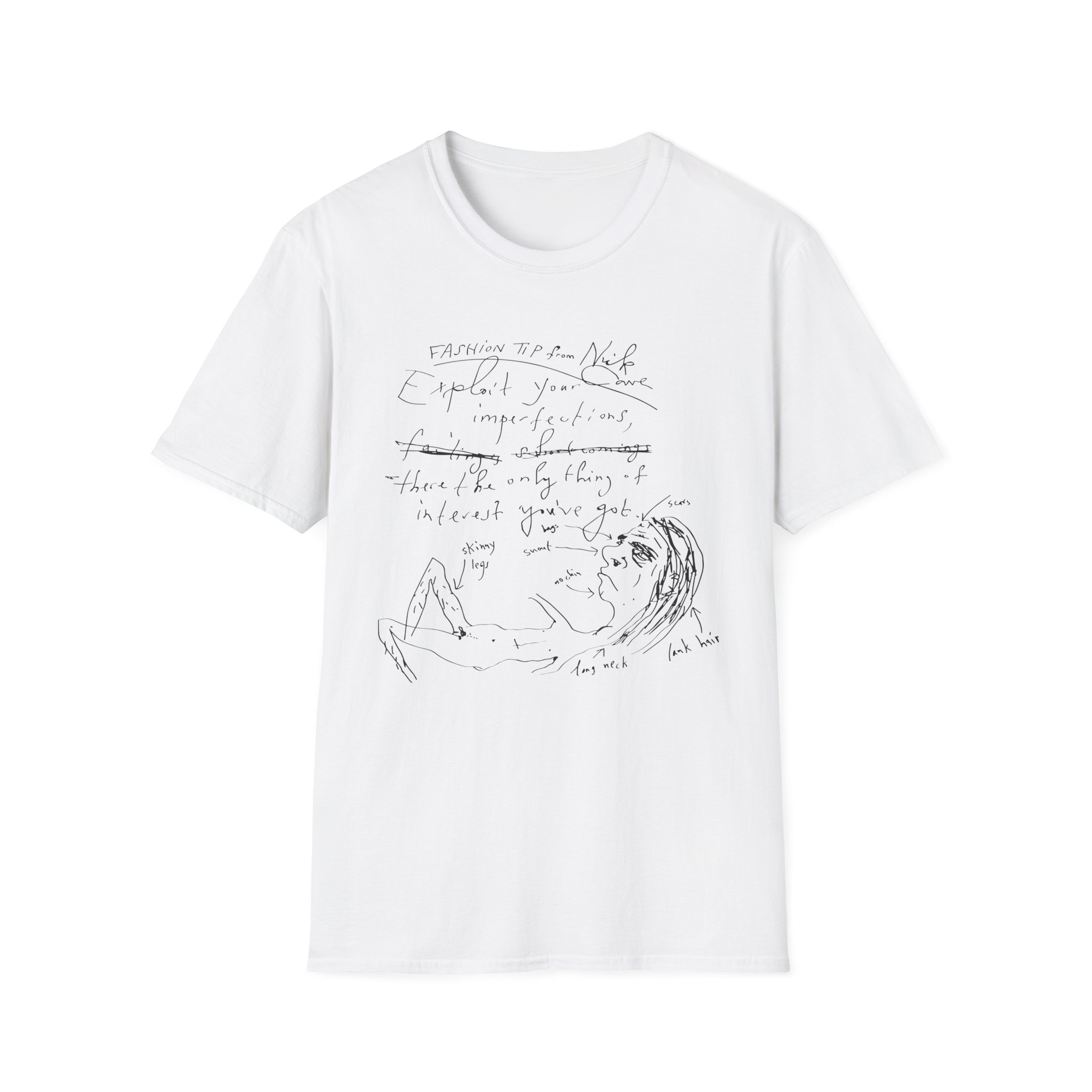Nick Cave Fashion Tips Unisex Softstyle T-Shirt