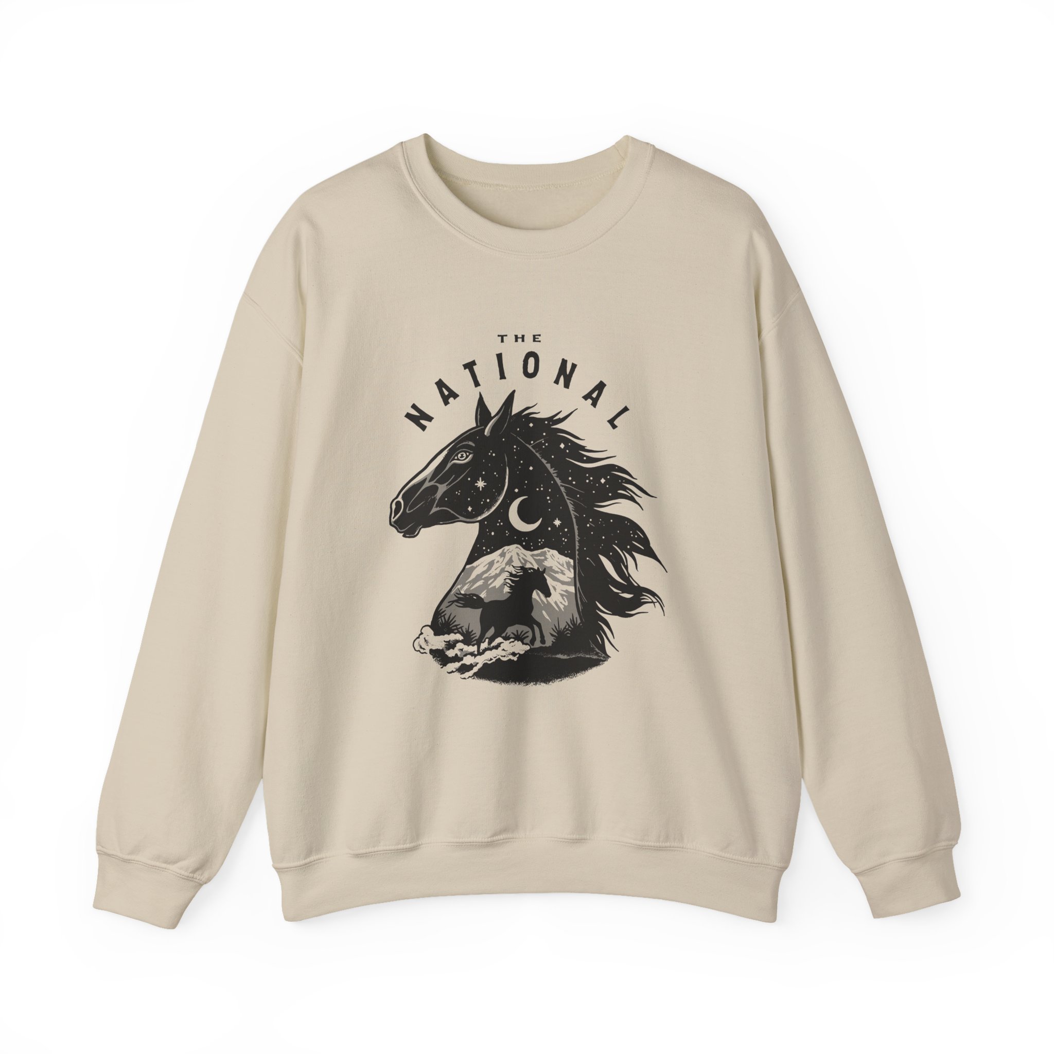 The National Mustang Unisex Heavy Blend Crewneck Sweatshirt