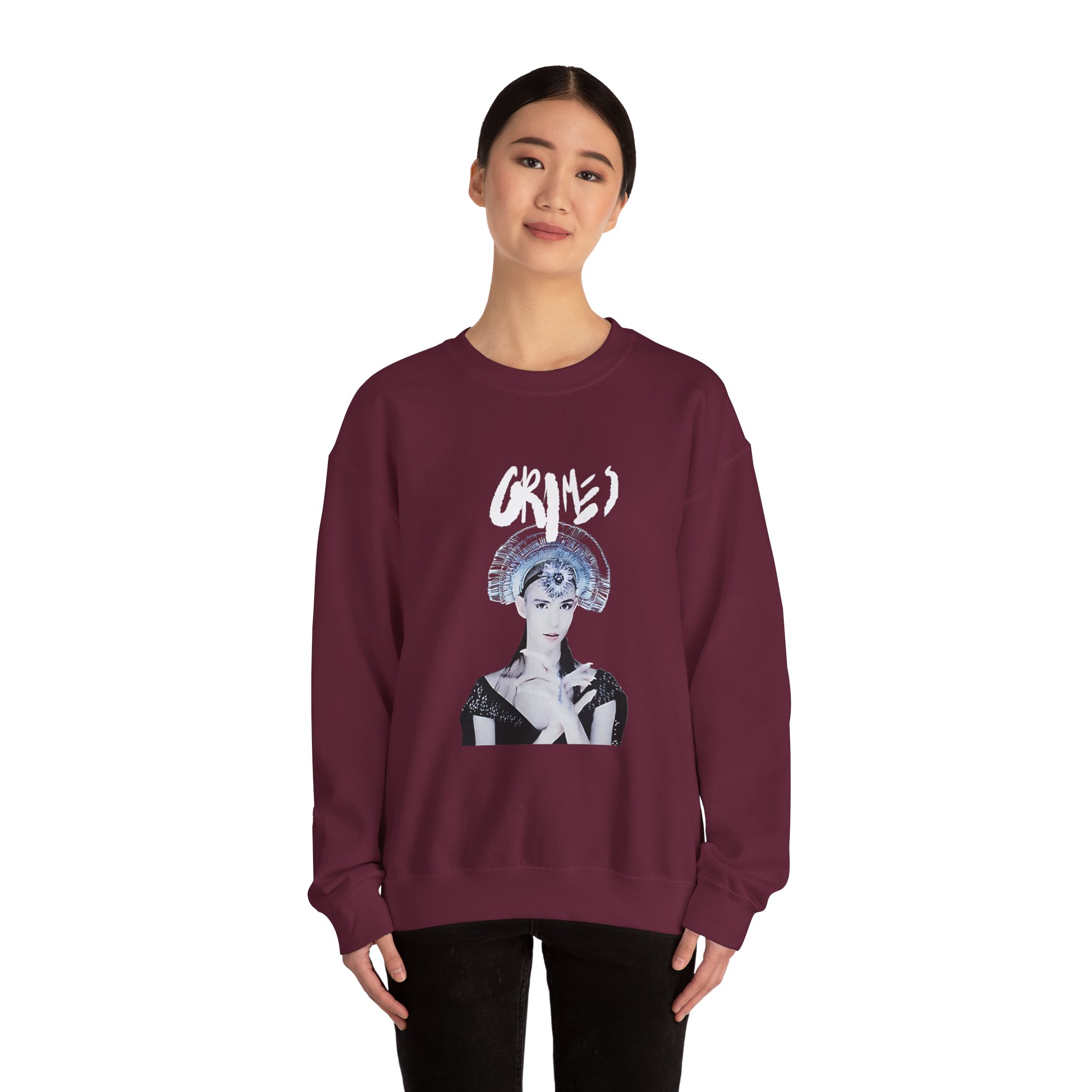 Grimes Head Dress Unisex Heavy Blend Crewneck Sweatshirt