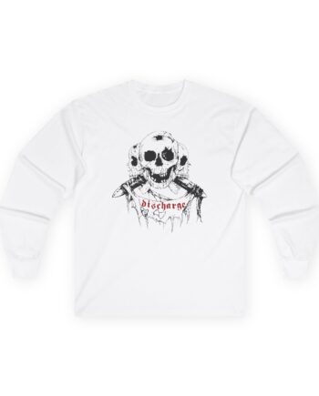 Discharge Three Skulls Unisex Ultra Cotton Long Sleeve Tee