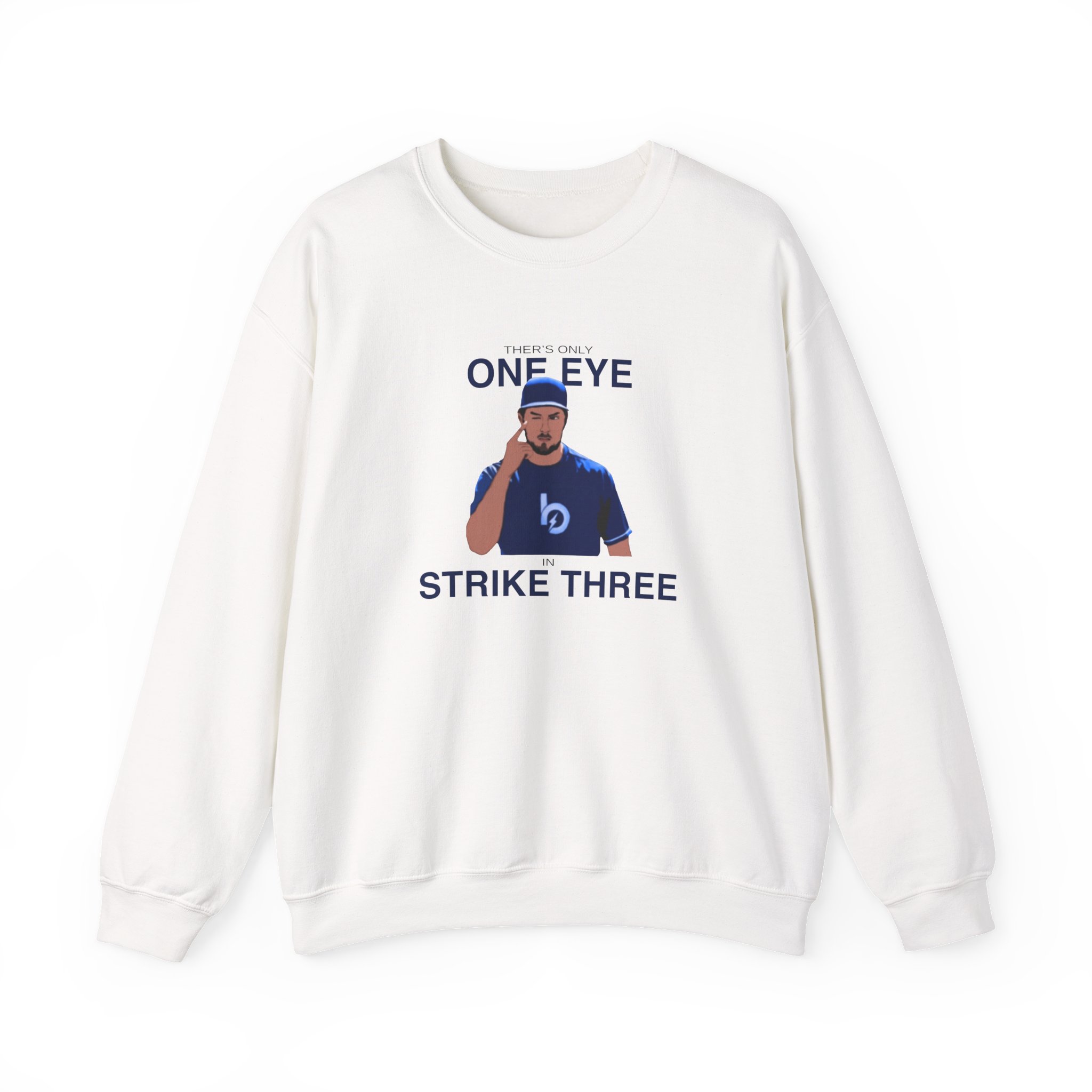 Trevor Bauer One Eye Strike Three Unisex Heavy Blendâ„¢ Crewneck Sweatshirt