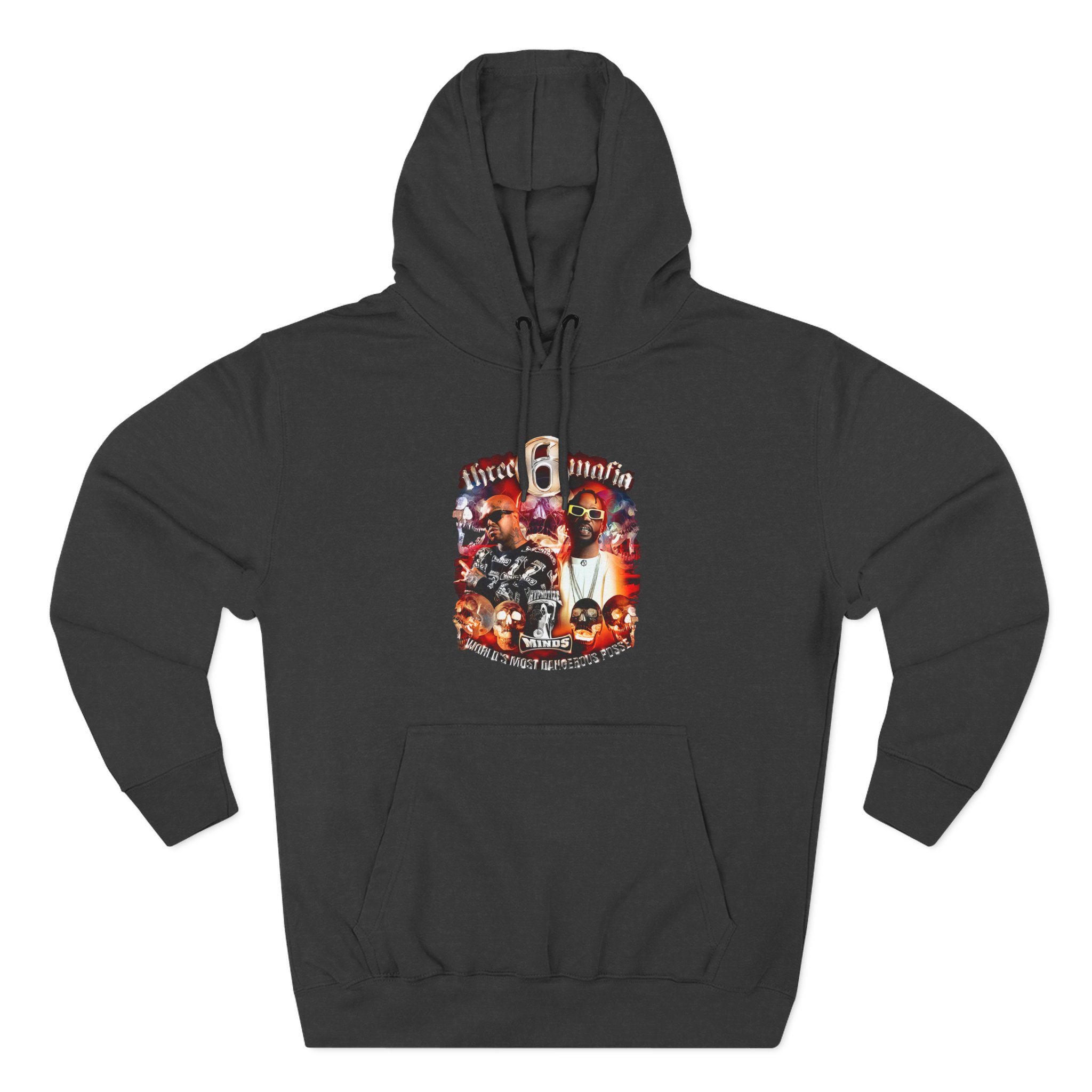 Three 6 Mafia Side 2 Side Three-Panel Fleece Hoodie