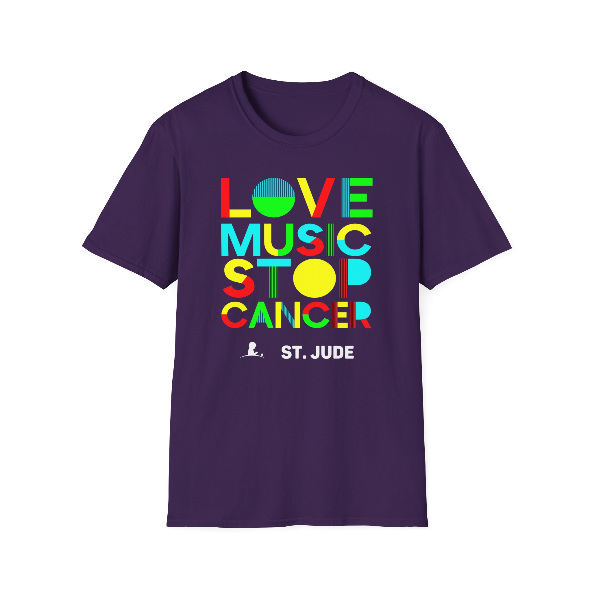 Liquid Stranger Love Music Stop Cancer Unisex Softstyle T-Shirt