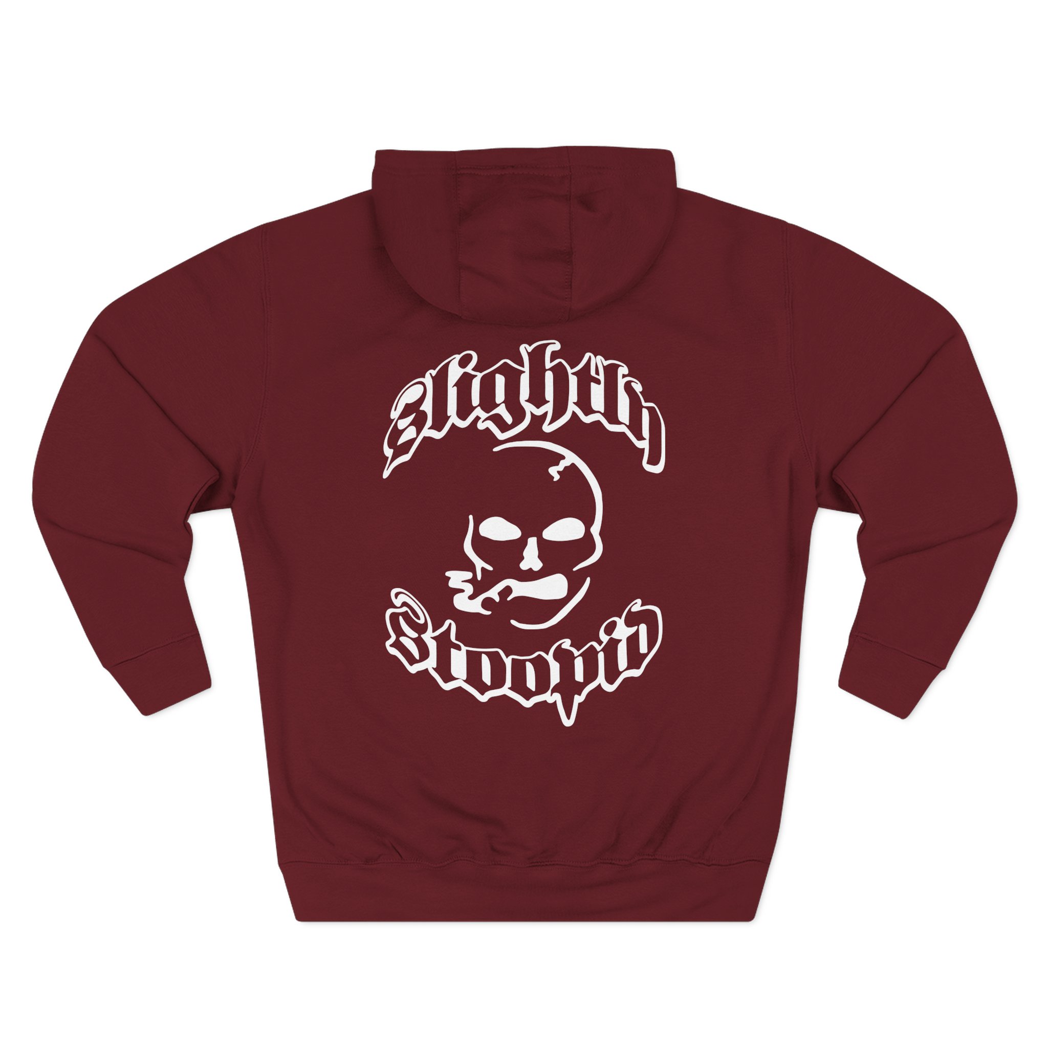 Slightly Stoopid Smoking Skull Three-Panel Fleece Hoodie
