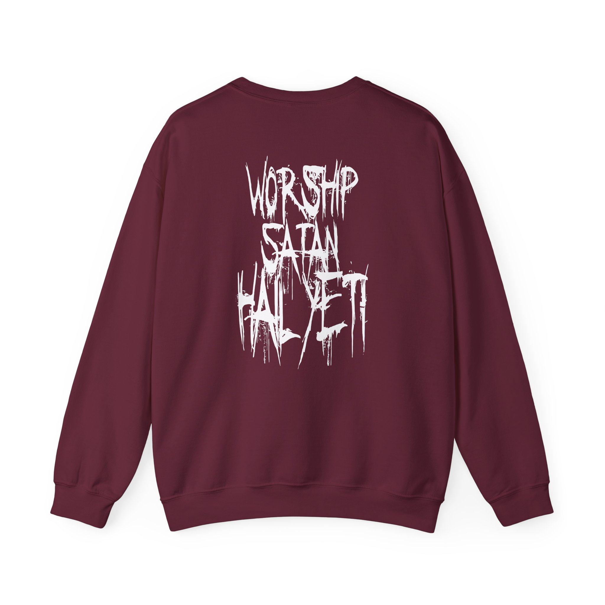 All Hail the Yeti Worship Satan Unisex Heavy Blendâ„¢ Crewneck Sweatshirt