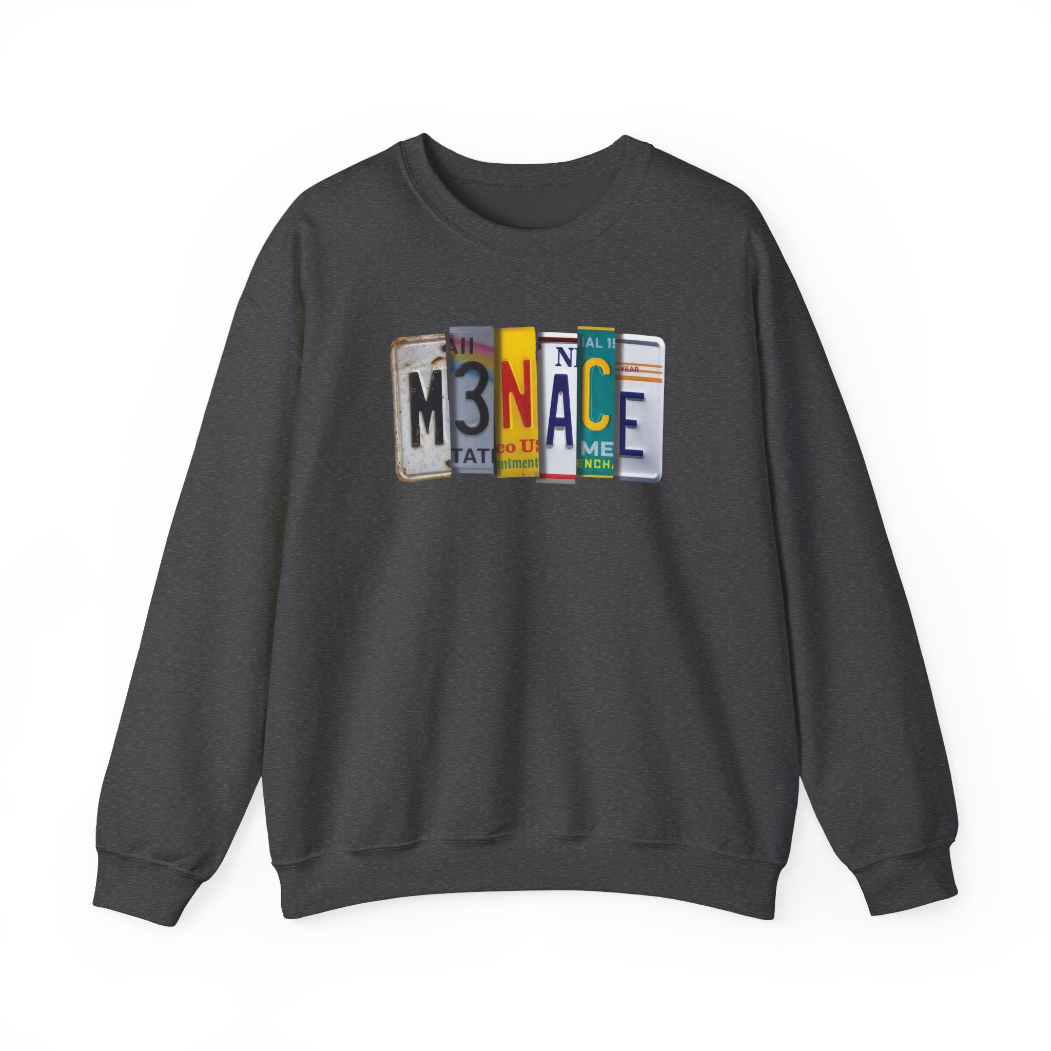 Kanel Joseph Menace License Plate Unisex Heavy Blendâ„¢ Crewneck Sweatshirt