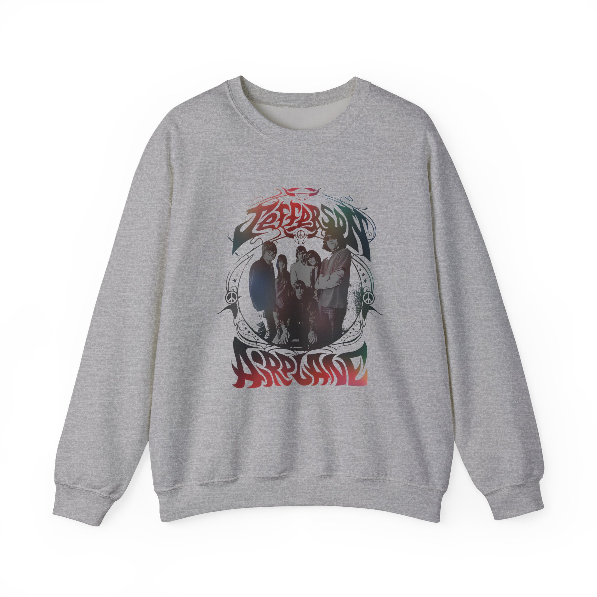 Jefferson Airplane Rainbow Band Photo Unisex Heavy Blendâ„¢ Crewneck Sweatshirt