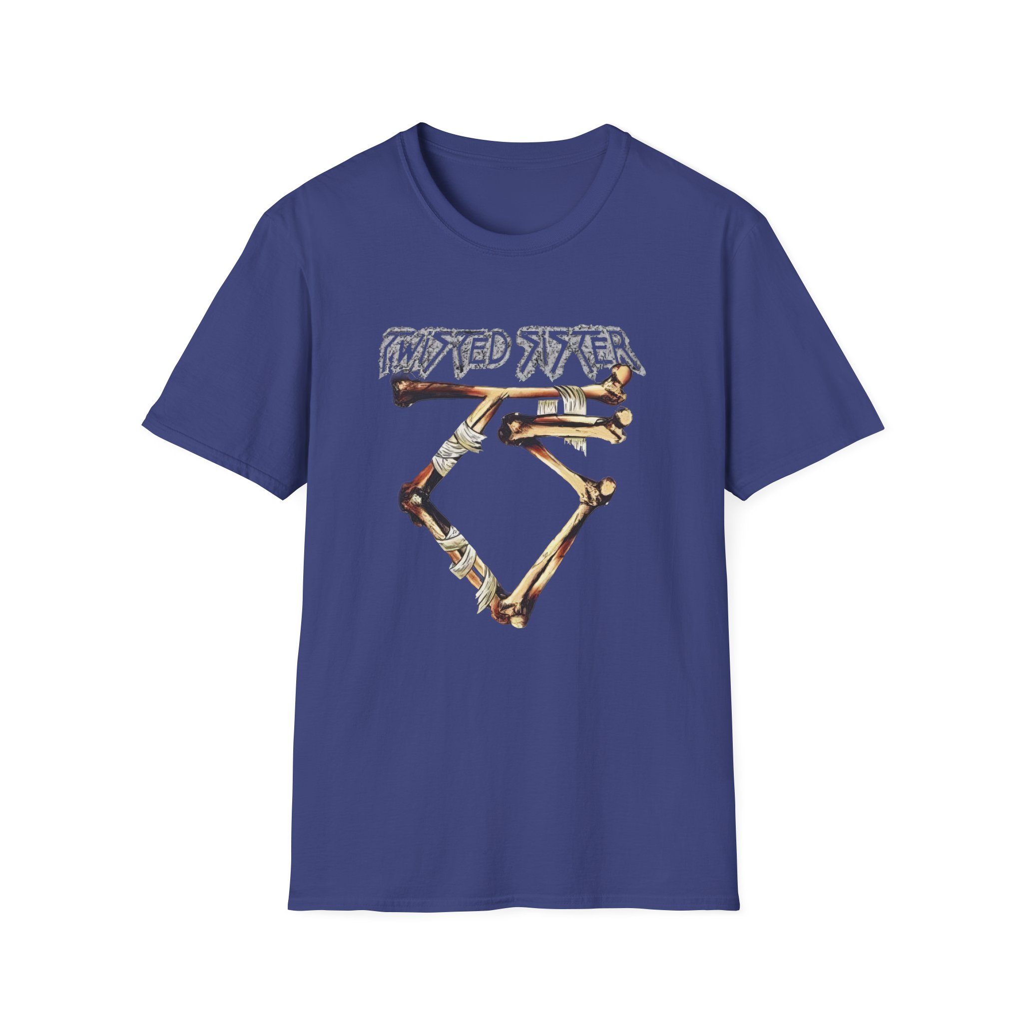 Popfunk Twisted Sister Bone Logo Unisex Softstyle T-Shirt