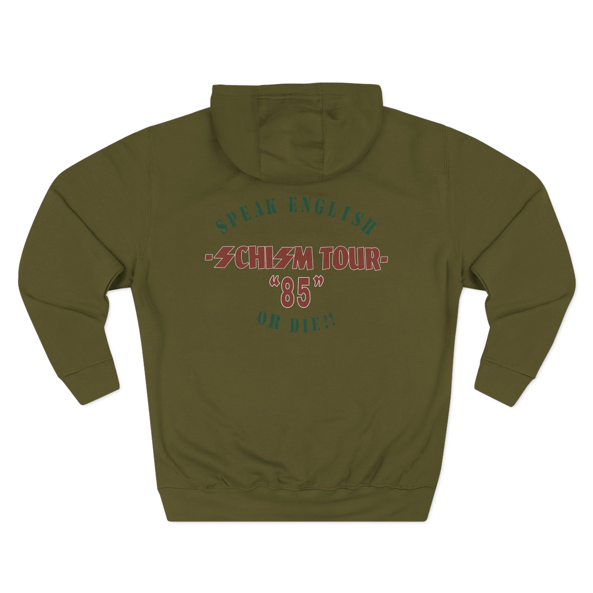 Stormtroopers of Death S.o.d. Schism Tour "85" Speak English or Die Three-Panel Fleece Hoodie
