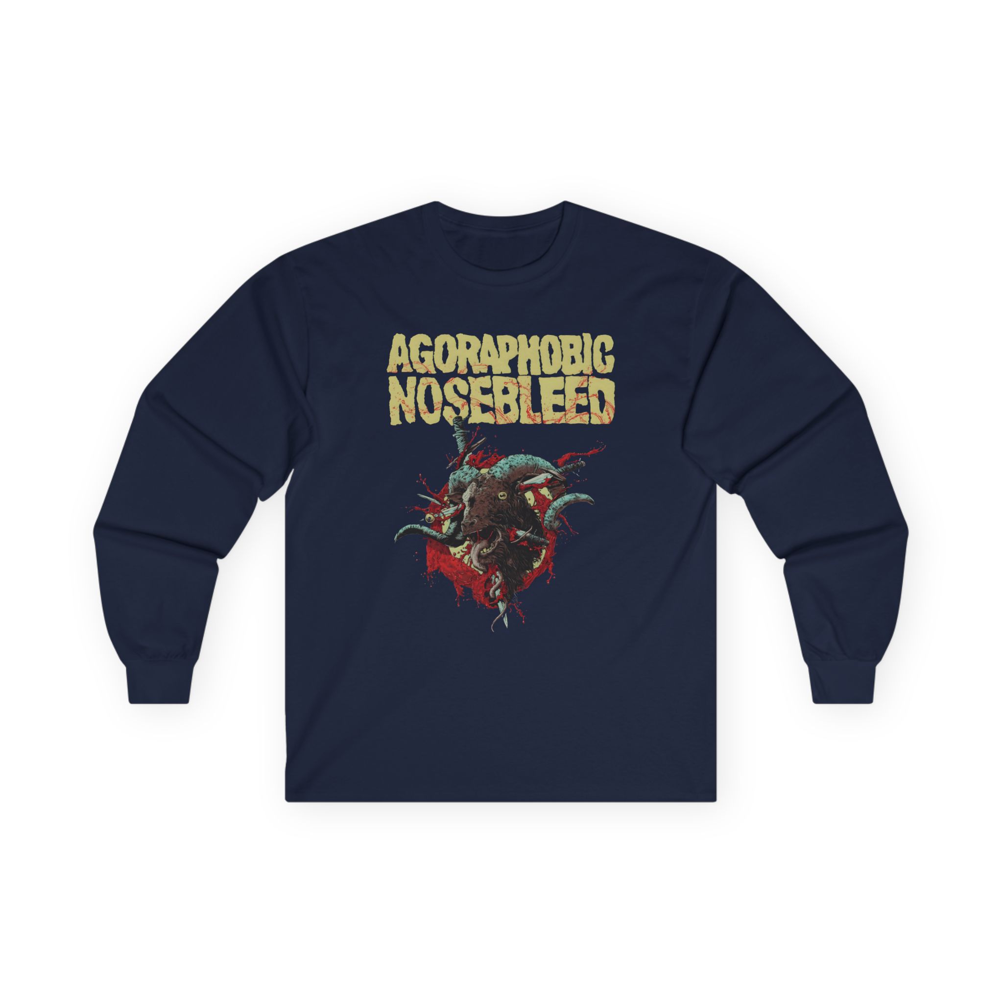 Agoraphobic Nosebleed Goat Head Unisex Ultra Cotton Long Sleeve Tee