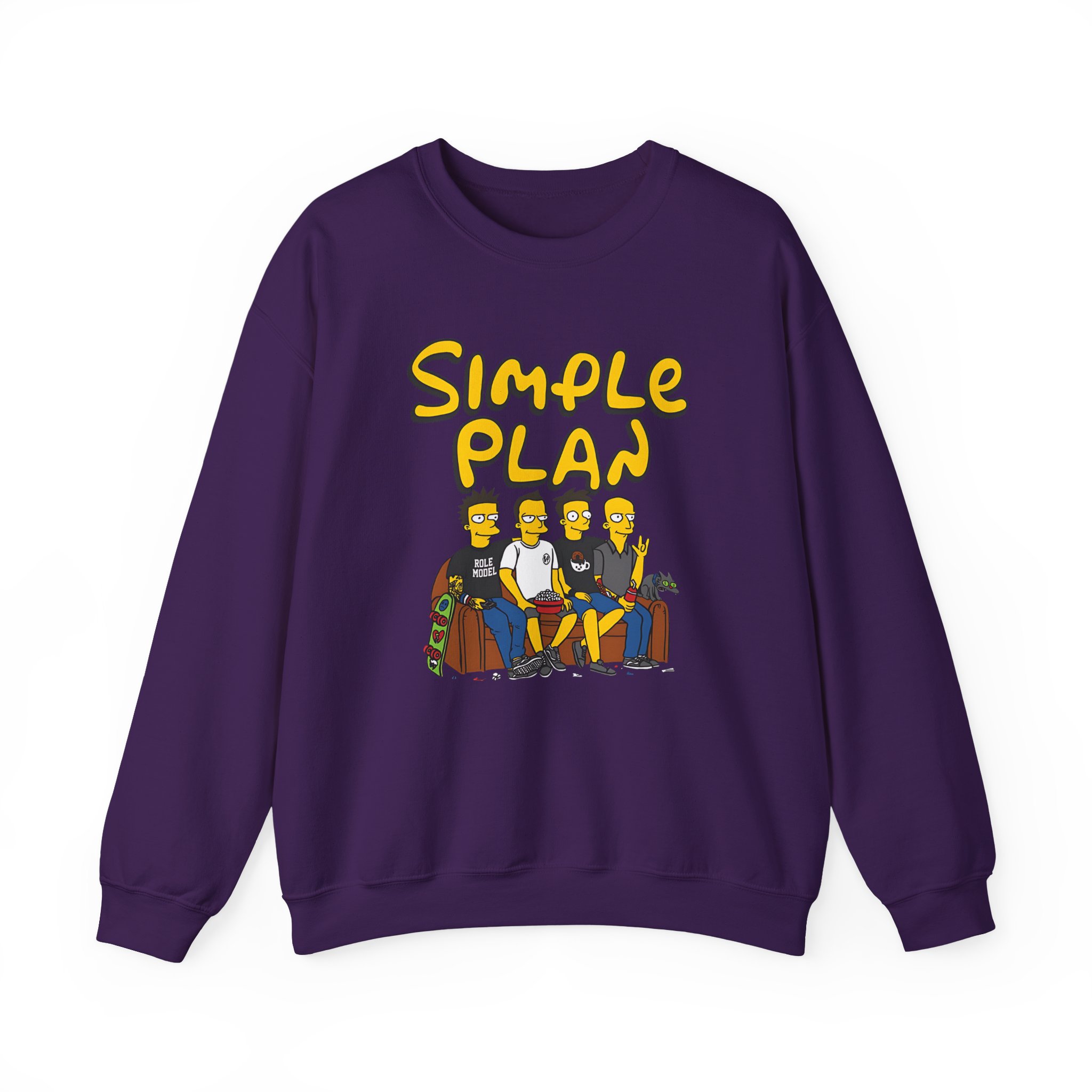 Simple Plan Band on the Couch Unisex Heavy Blendâ„¢ Crewneck Sweatshirt