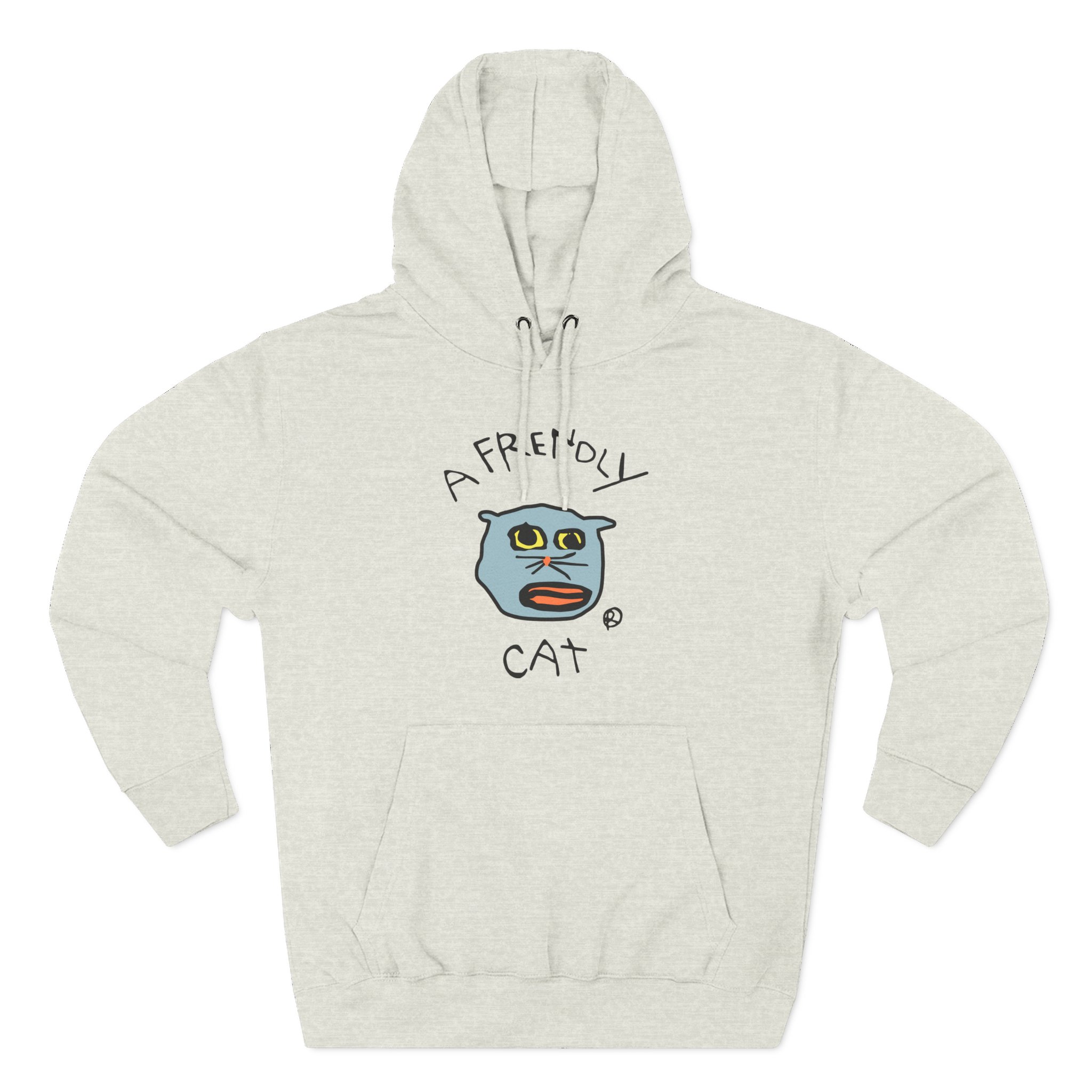 Lirik Just a Frendly Cat Three-Panel Fleece Hoodie