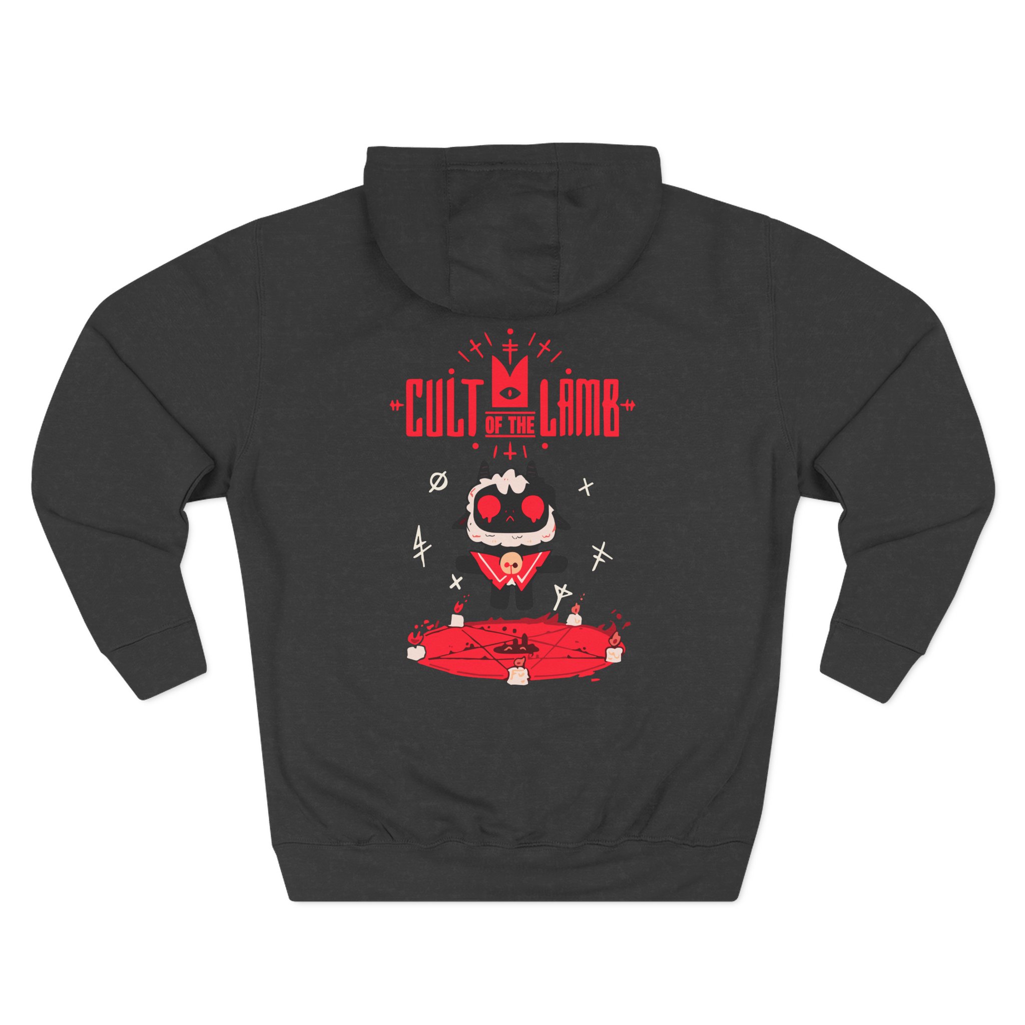 Cult of the Lamb Praise Lamb Three-Panel Fleece Hoodie