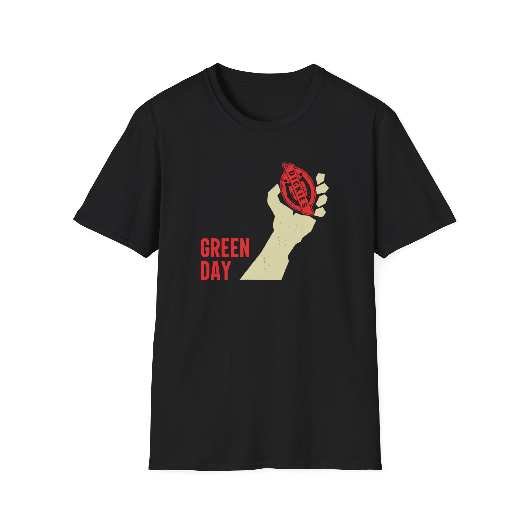 Green Day Dickies Heart Grenade Unisex Softstyle T-Shirt