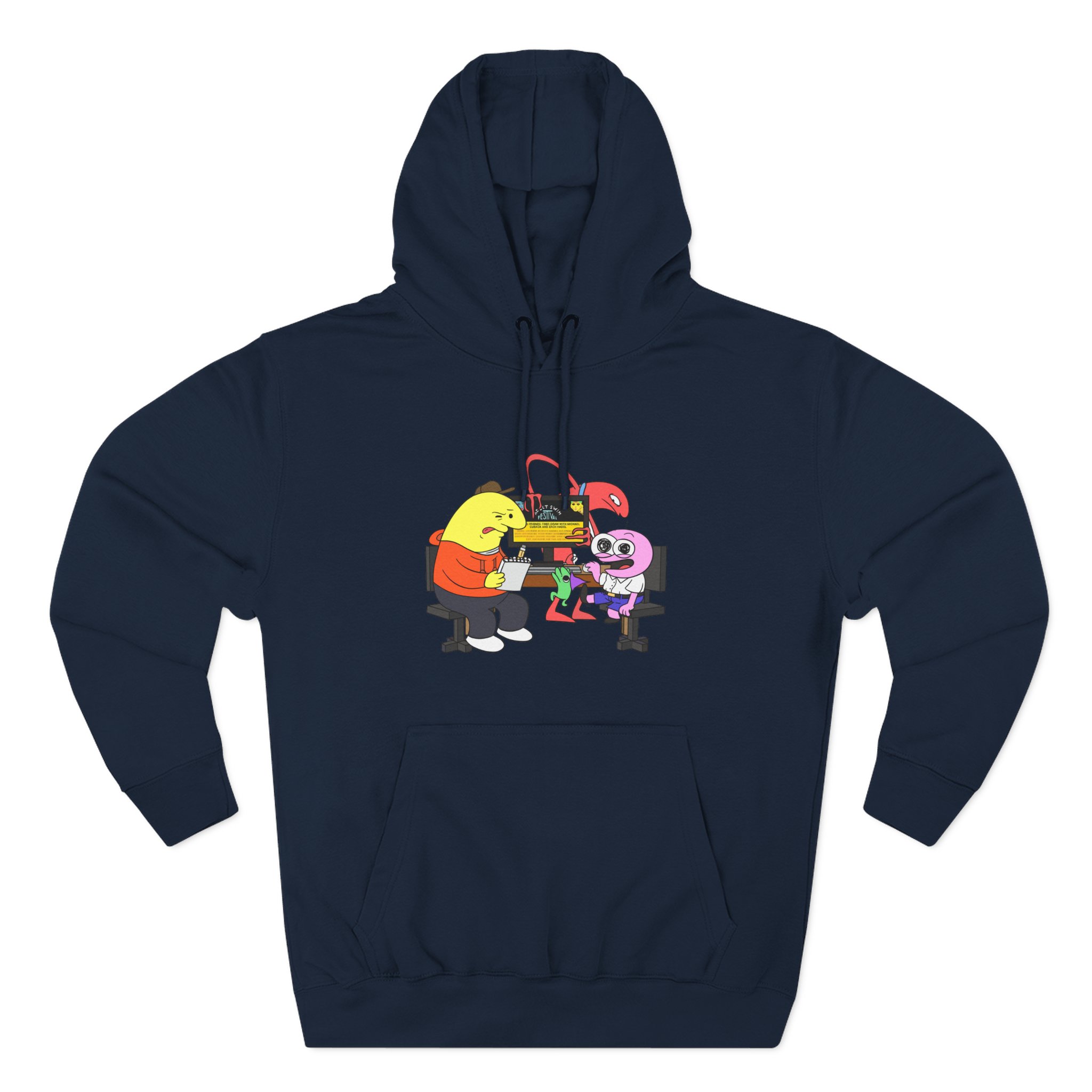 Smiling Friends Three-panel Fleece Hoodie