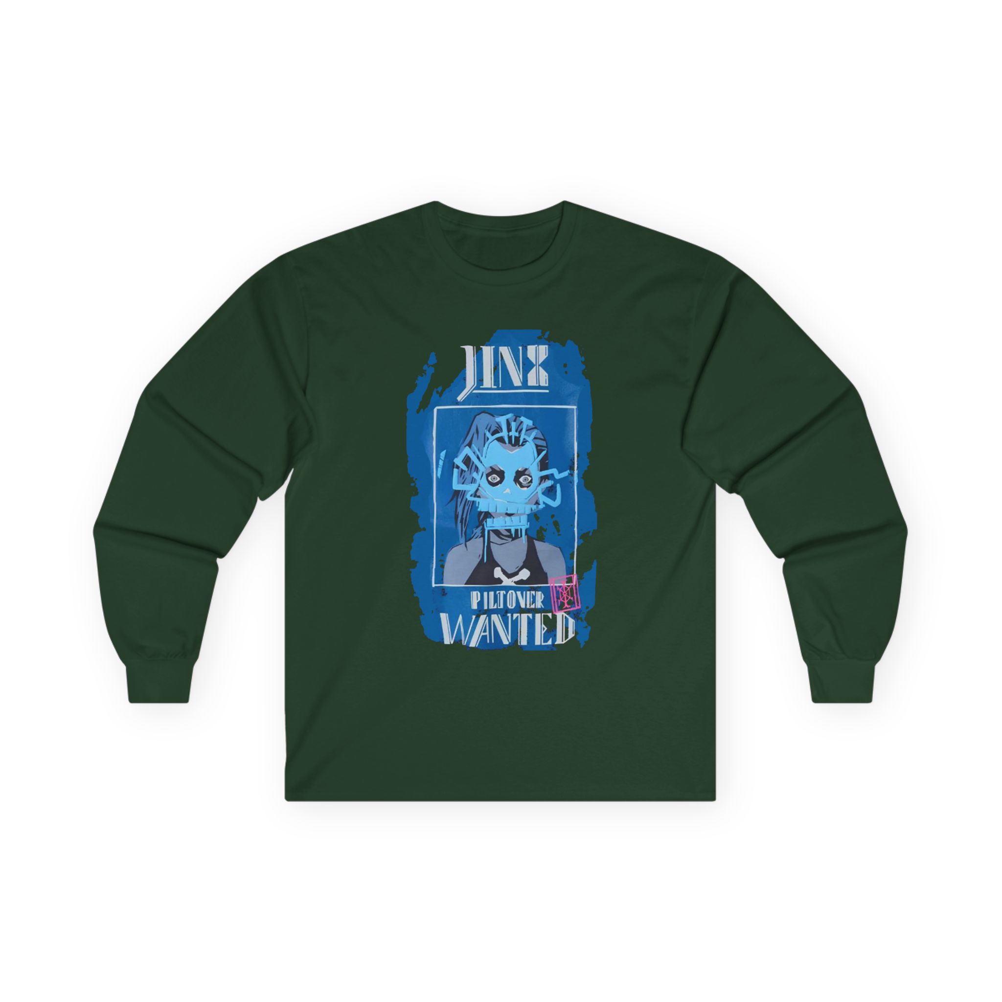 Jinx Arcane Wanted Poster Unisex Ultra Cotton Long Sleeve Tee